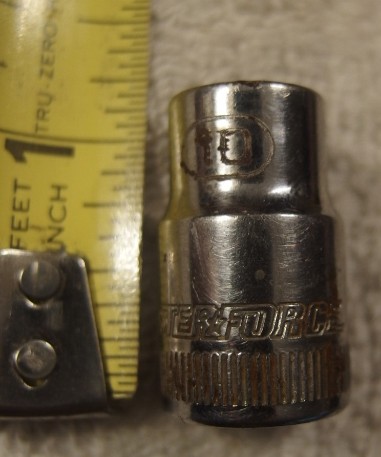 10 mm Masterforce 10mm Socket 12 Point 3/8 Drive VTg tool,mf67422