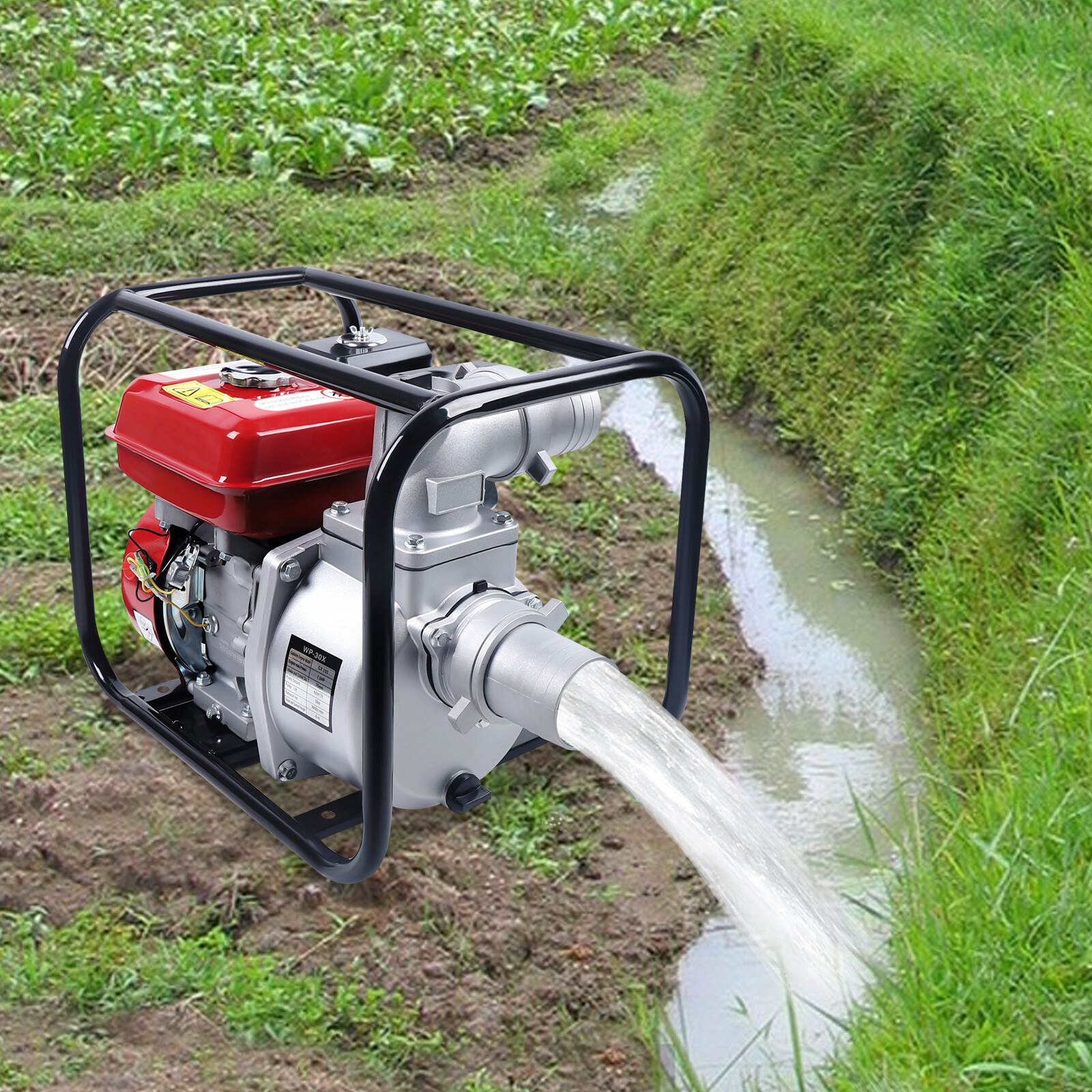 7.5 HP 3-Inch Gasoline Water Pump Gas Water Transfer Pump Garden Irrigation Pump