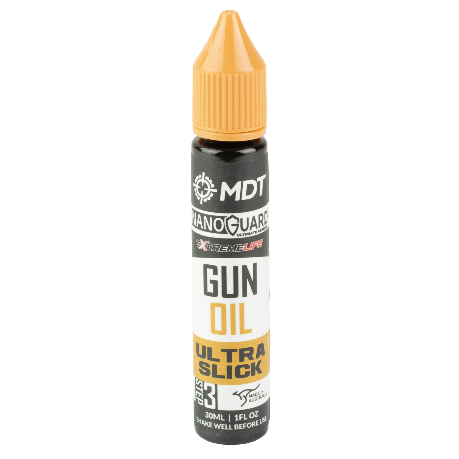 MDT NanoGuard Lubricating Gun Oil 1oz Bottle Tungsten Disulfide Applicator Black