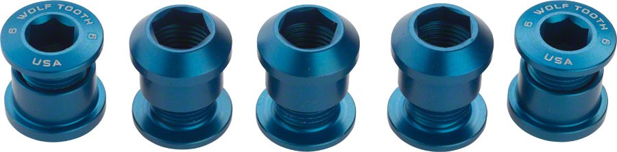 1x Chainring Bolt Sets - Wolf Tooth 1x Chainring Bolt Set - 6mm, Dual Hex