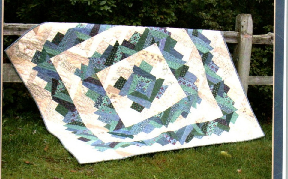 Boston Logs Quilt Pattern 66 x 66 Stack n Slash & Switch n Stitch Design