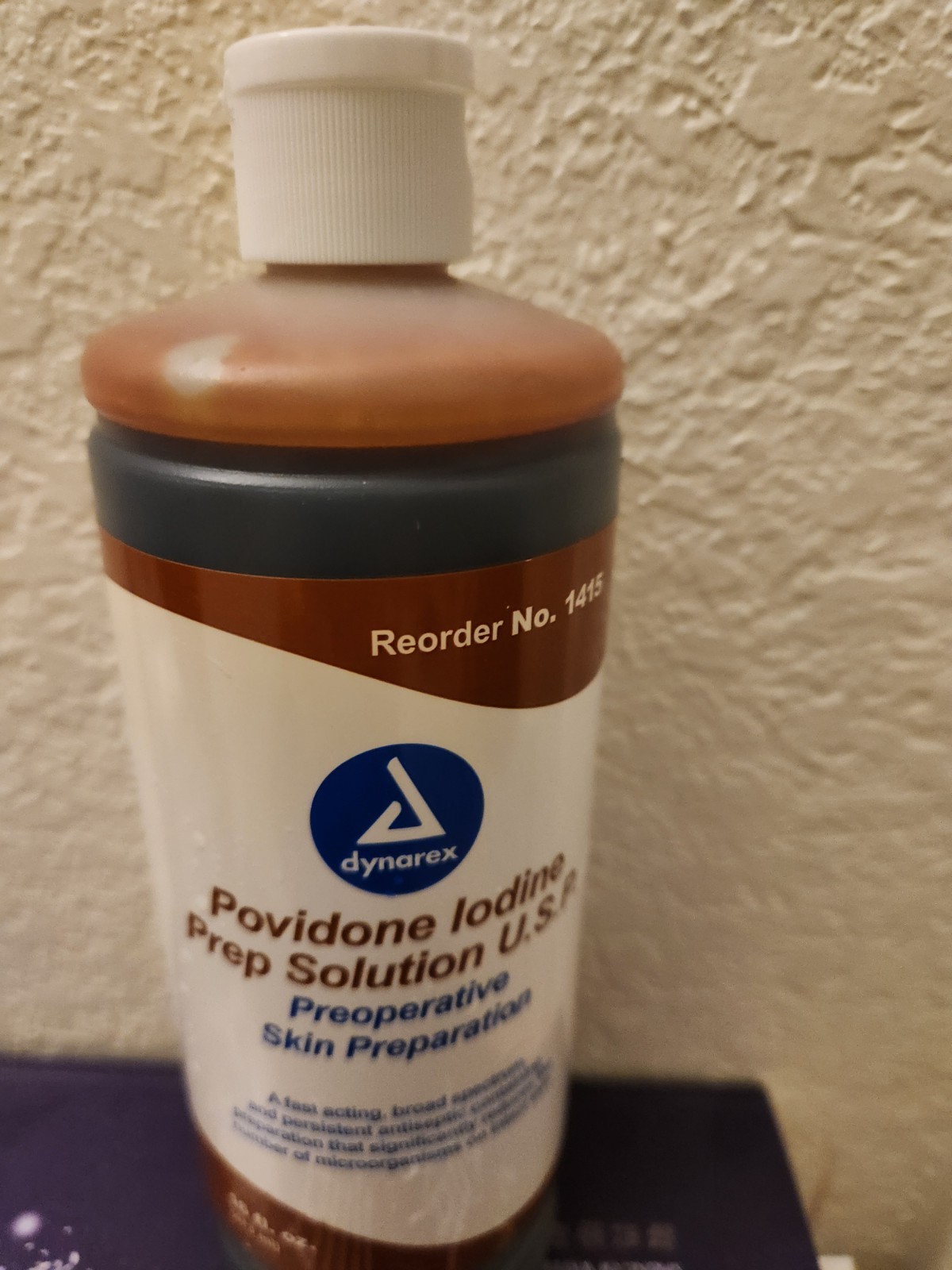 Dynarex Povidone Iodine Scrub Solution 16 Fl Oz Antiseptic for Wound Care