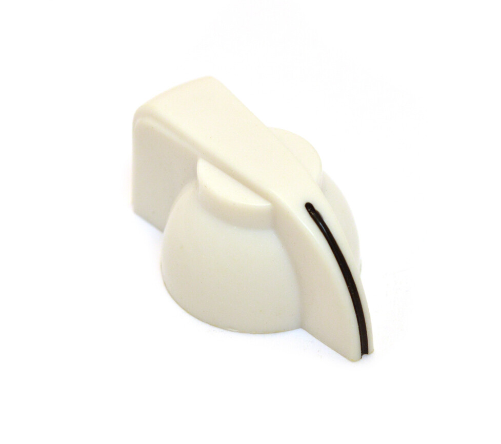(6) White Chicken Head Guitar/Amplifier/Pedal Knobs 1/4" Solid Shaft P-K300W