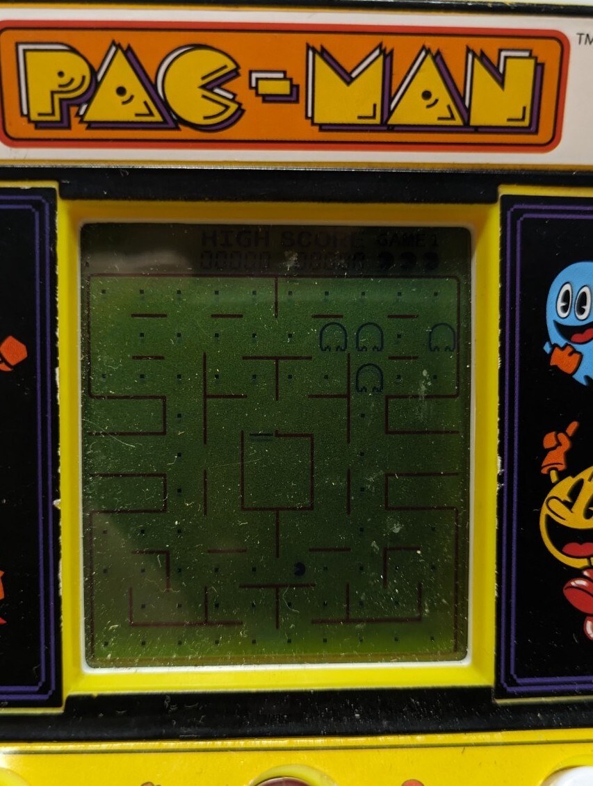Pac-man Handheld Electronic Mini Arcade Game Basic Fun #09521 Bandai - Tested