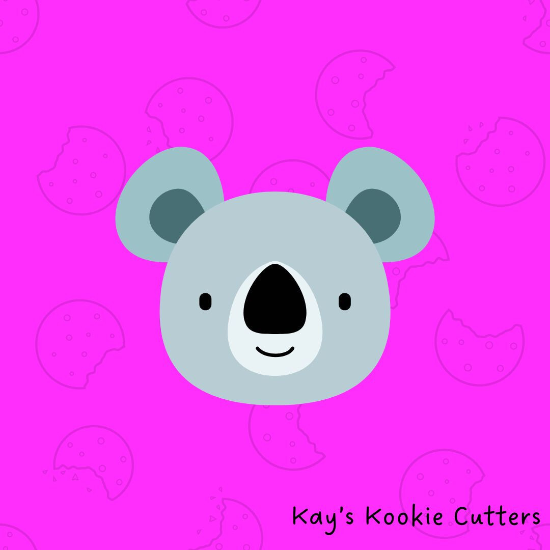 Koala Head 3D Printed Cookie Cutter