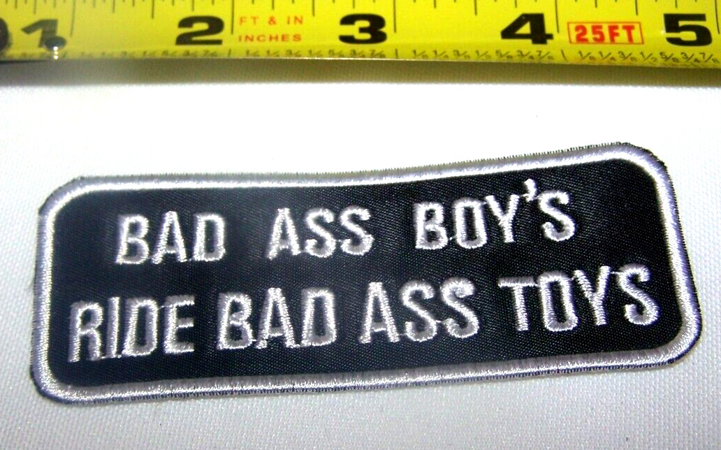 HARLEY RIDER BAD ASS BOYS RIDE BAD ASS TOYS HOG VEST JACKET PATCH