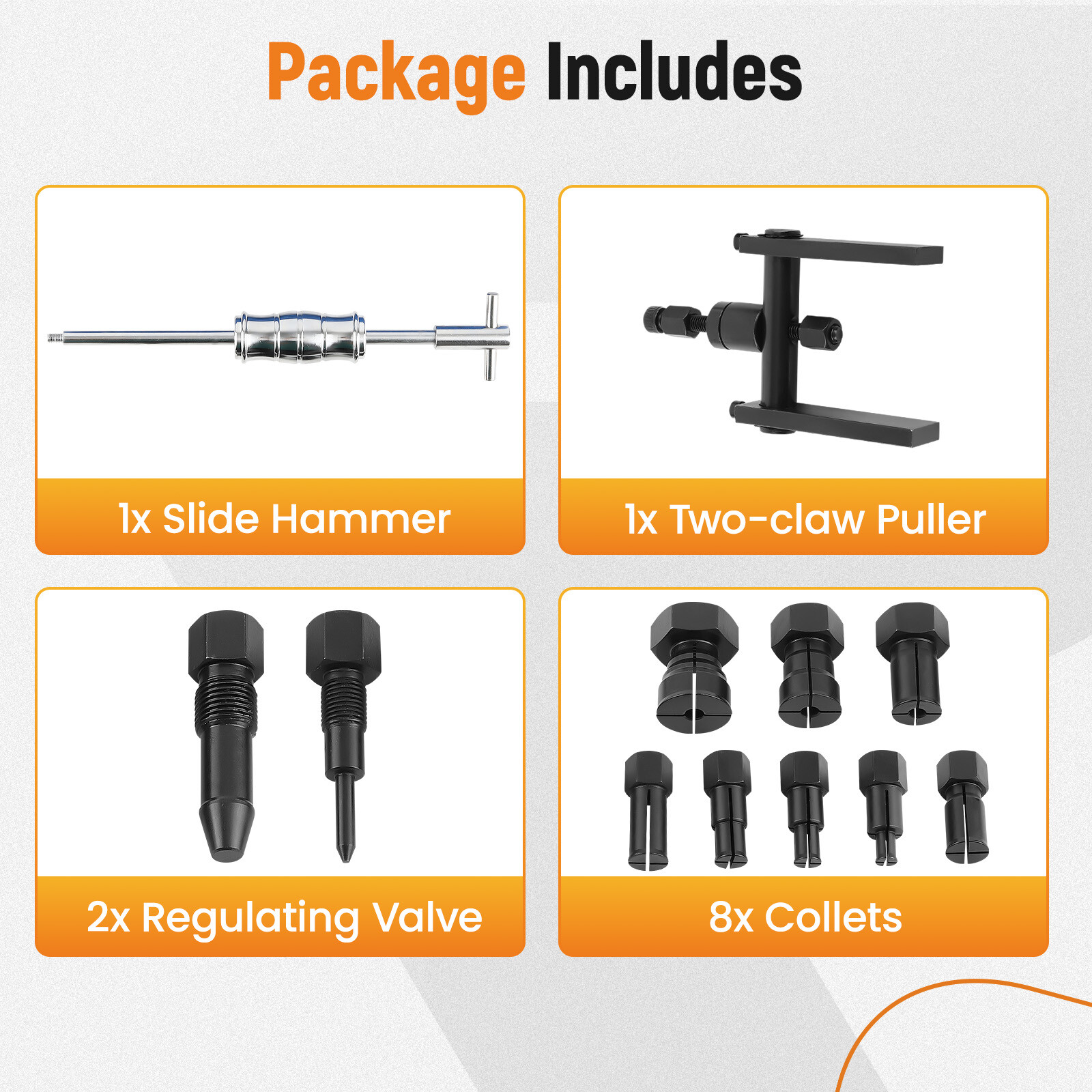 Slide Hammer Pilot Insert Inner Internal Bearing Removal Tool Set 8-32MM