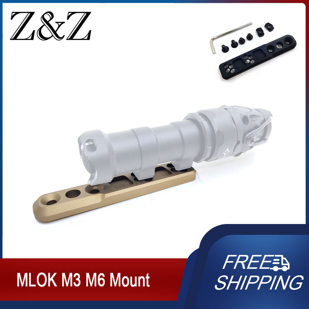 For M300& M600 Tactical Weapon Flashlight Side Rail Mount Fit Mlok Rail Aluminum