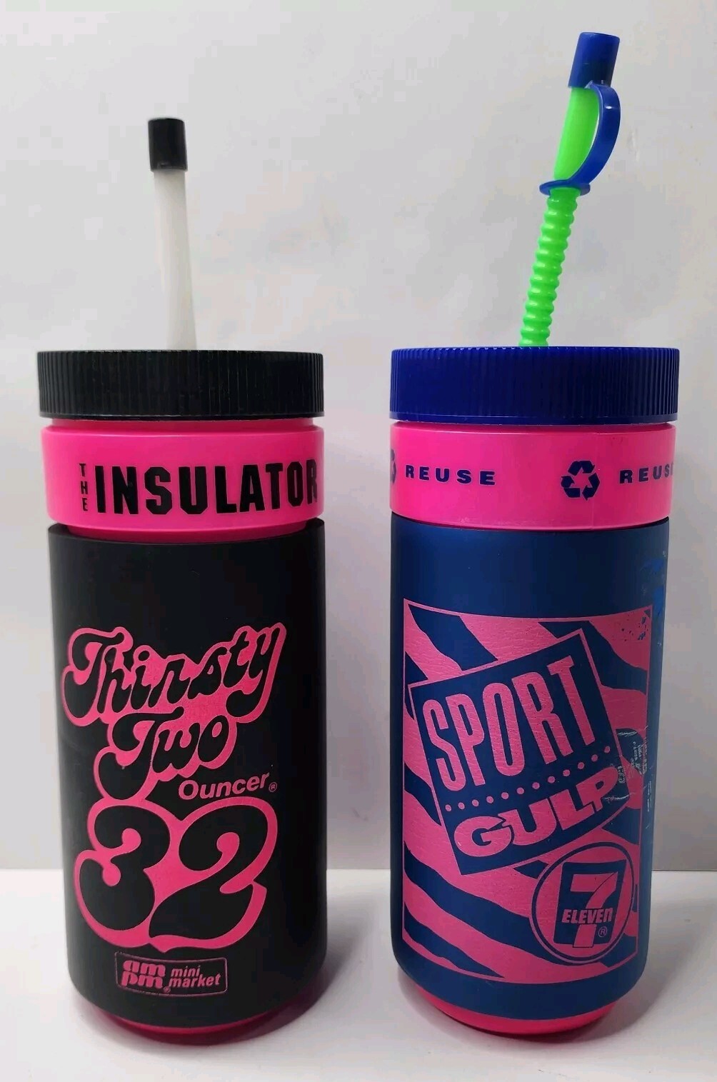Vintage 7-Eleven 32oz Sport Gulp and AM PM 32oz The Insulator Sport Bottles