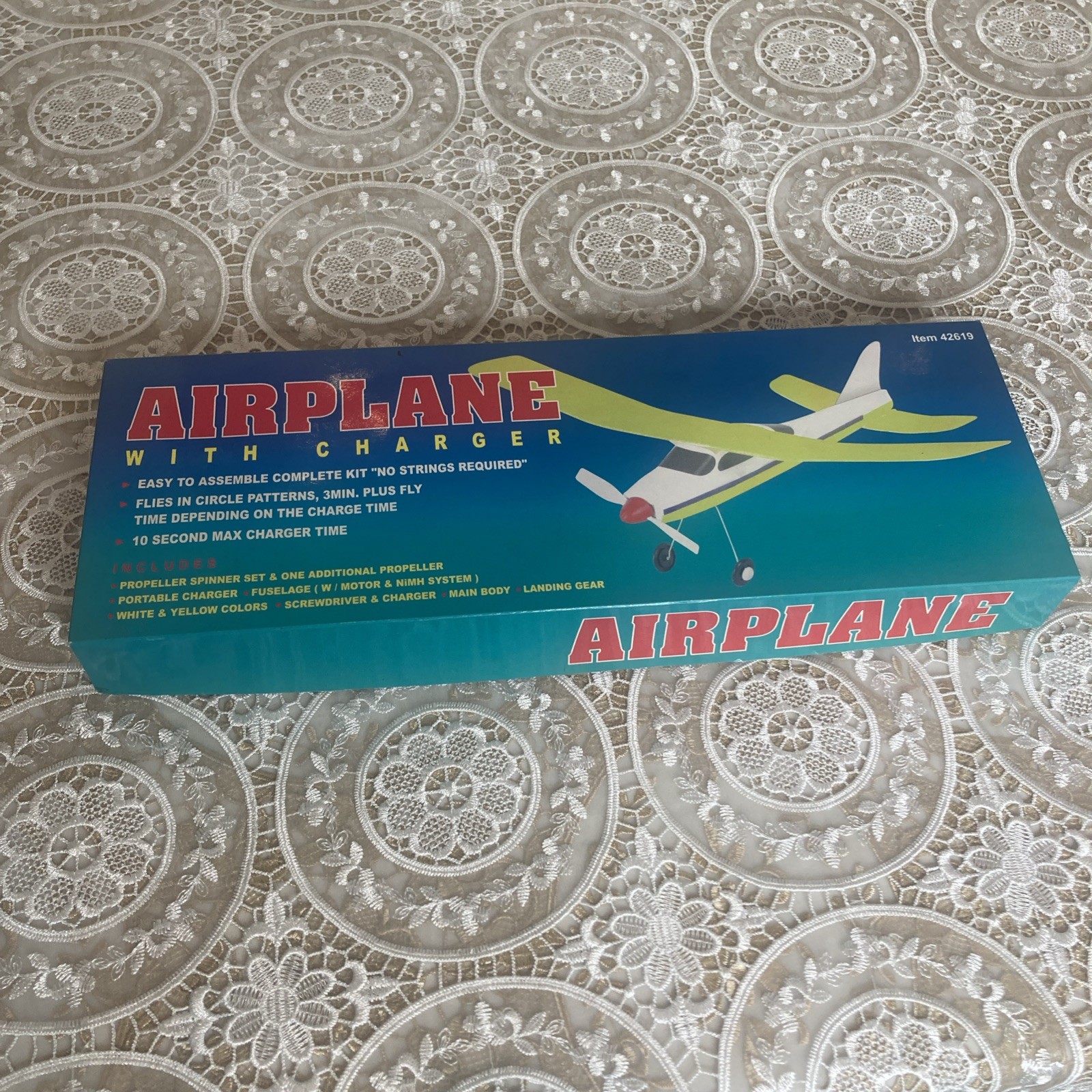 Lightning Airplane Model Kit w/ Charger #42619 New Sealed Inside