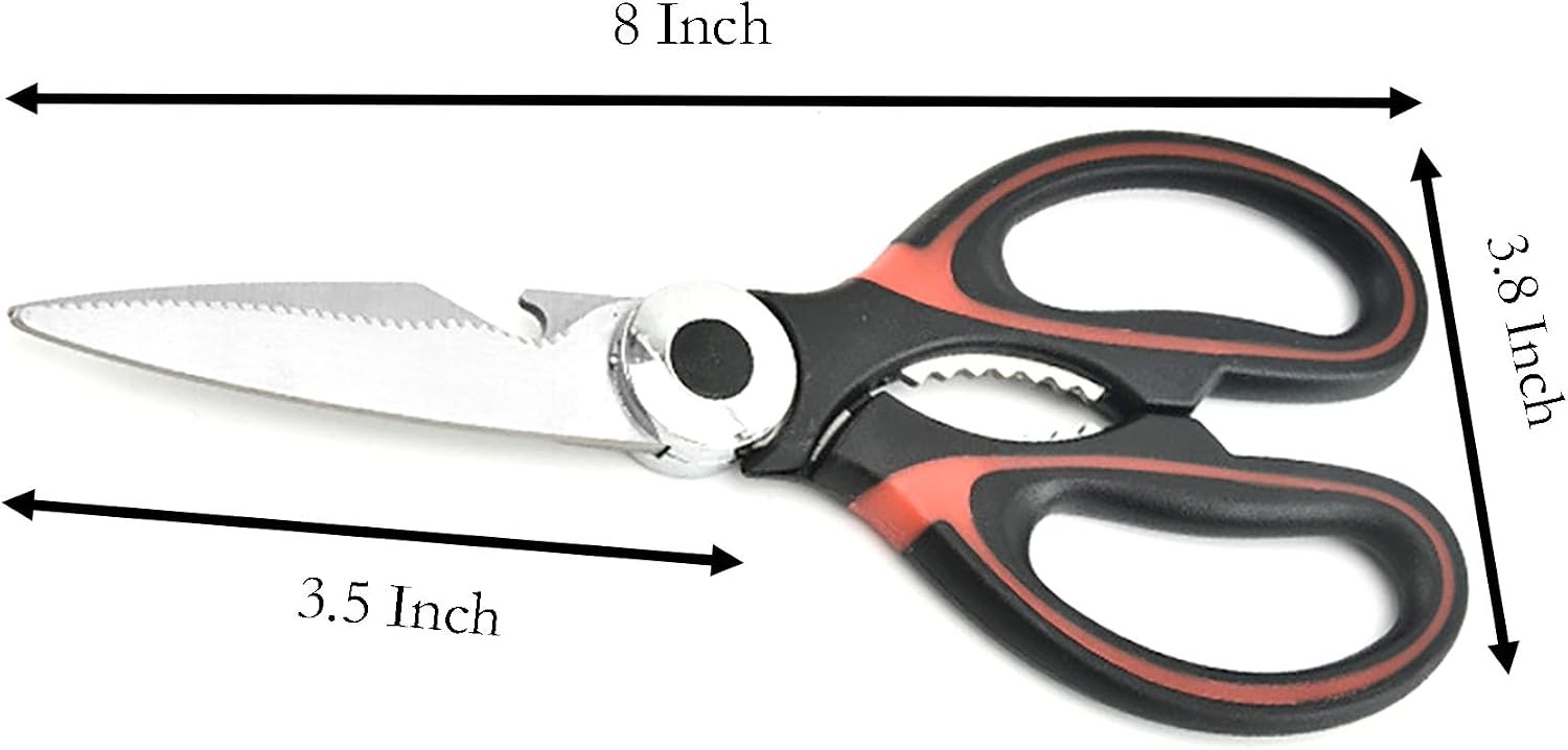 Heavy Duty Kitchen Scissors, 2 Pcs Stainless Steel Multipurpose Sharp Utility