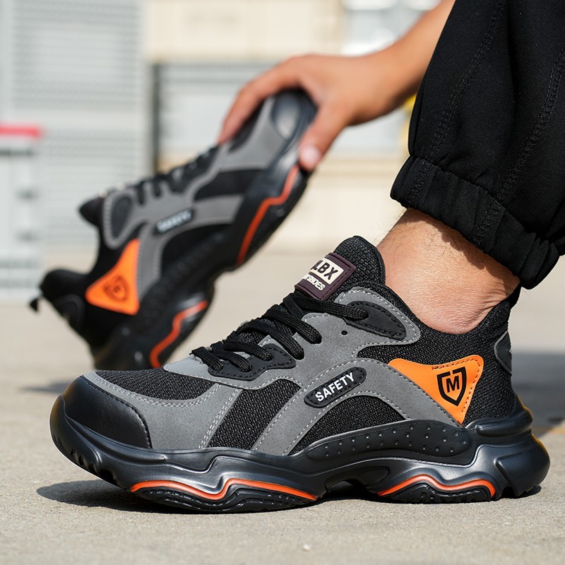 Mens Work Boots Steel Toe Safety Shoes Indestructible Sneakers Lightweight Shoes
