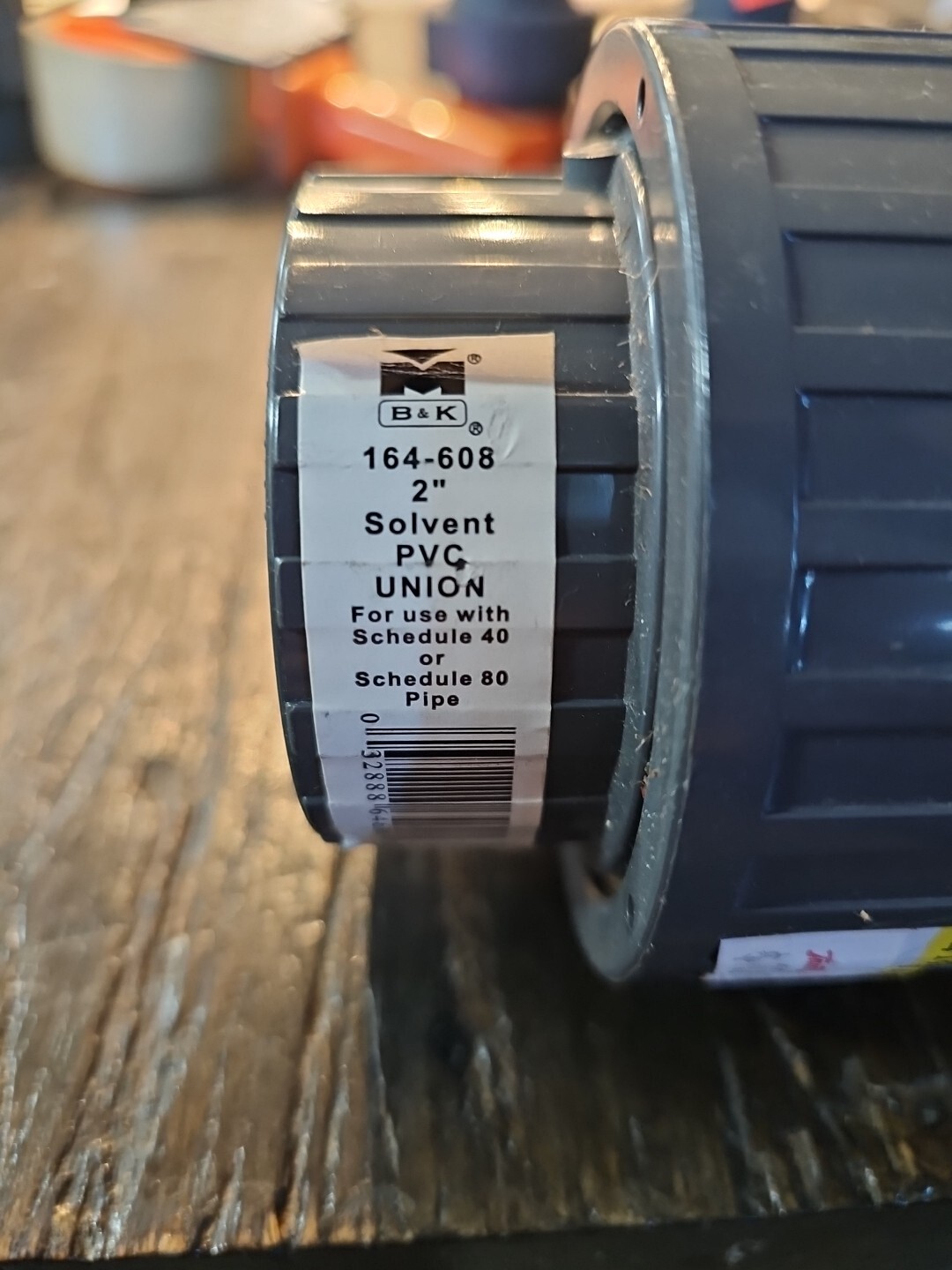 Free Shipping New 1 B&K 2 In. Solvent Schedule 80 PVC Union 164-608 .