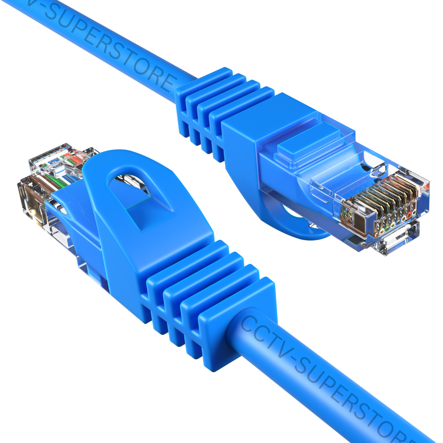 2 x 3FT Cat6 Ethernet CableRJ45 UTP LAN Patch Cord Blue for Gaming Streaming