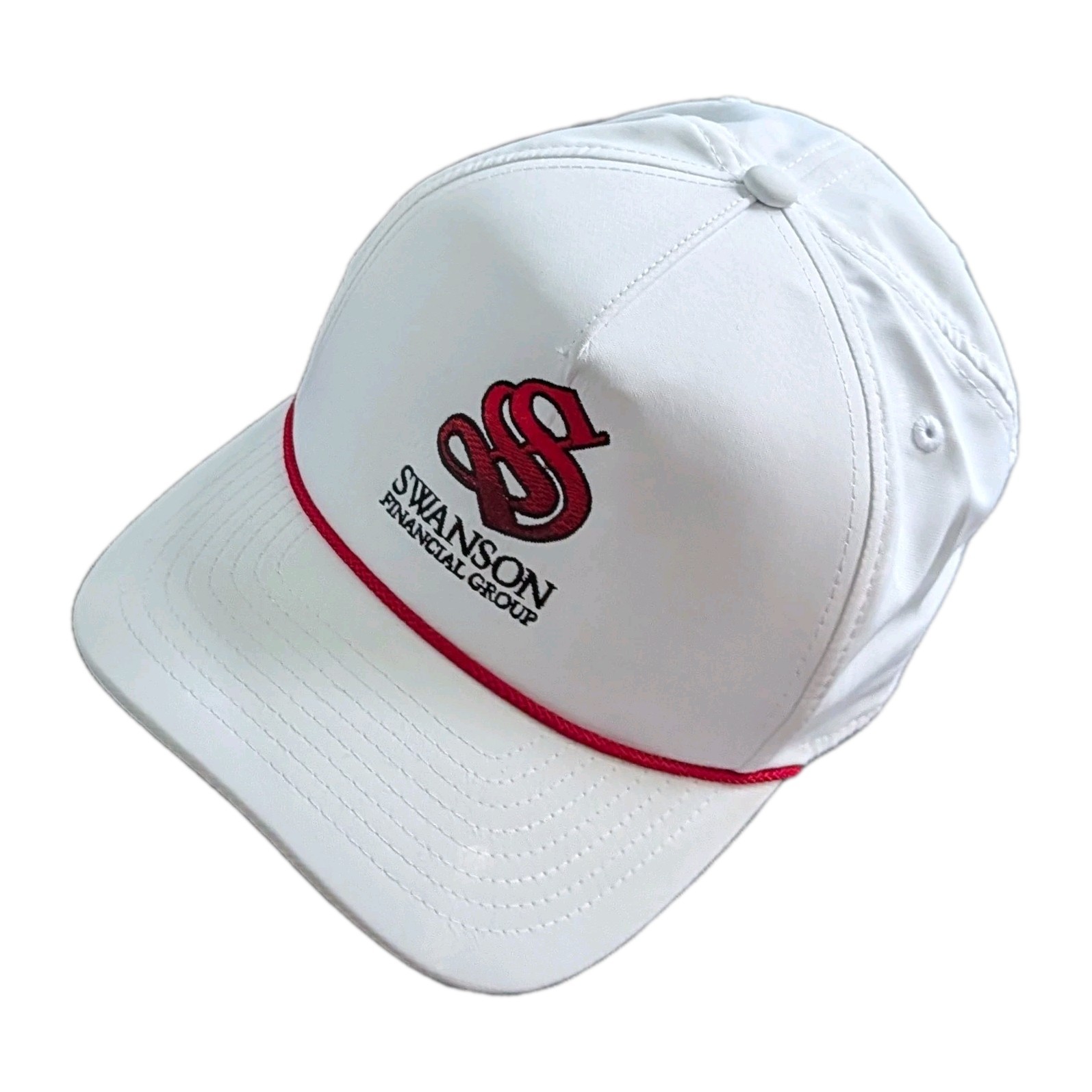 Imperial 5054 The Wrightson Performance Rope Hat White Red Snapback Cap OSFA