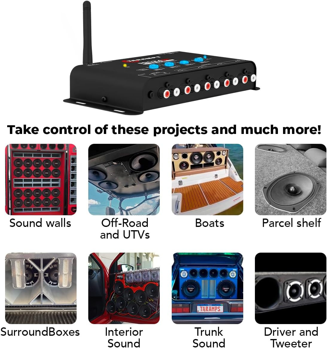 Taramps Pro 2.4 BT Bluetooth DSP Crossover Full, Digital Signal Processor, Car A