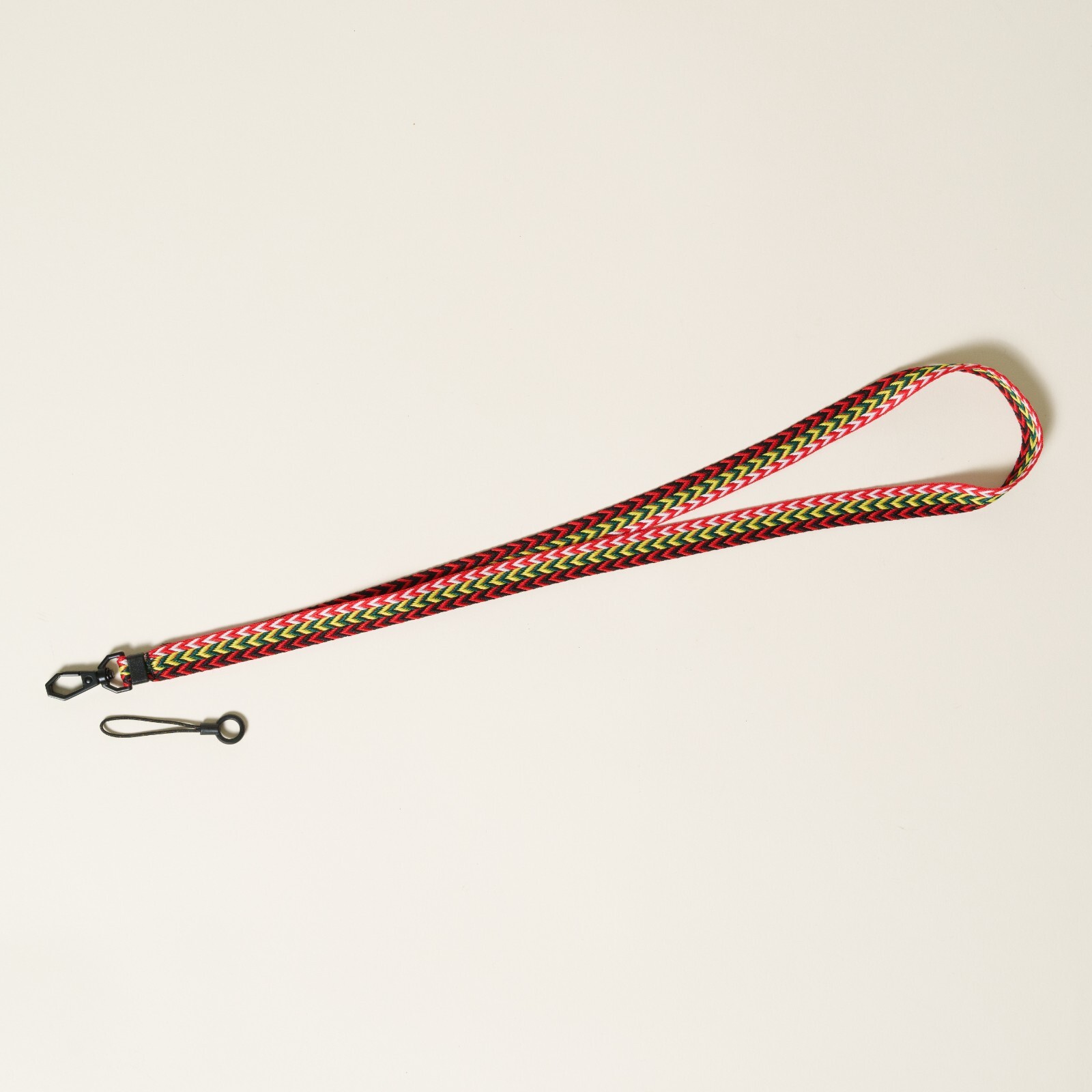 Single Point camera strap Lanyard 80s Red, Green, White / Quick Clasp Mount