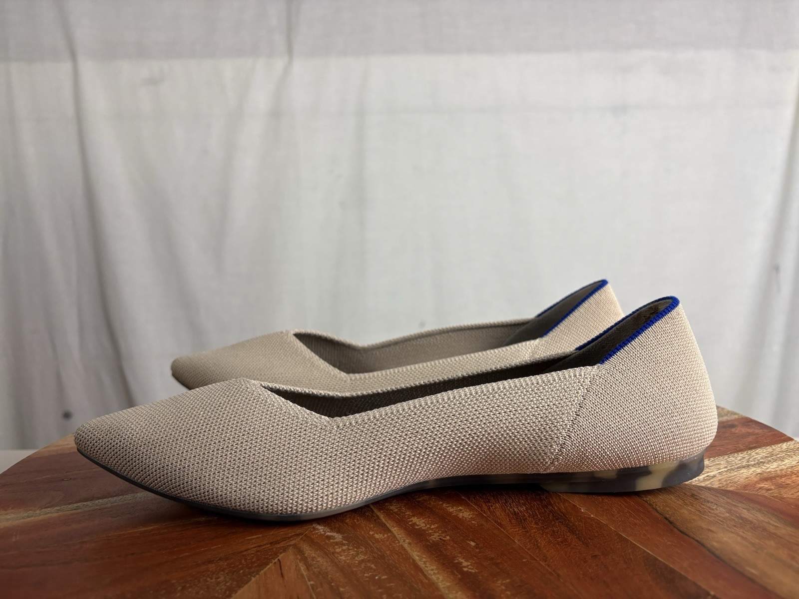 Rothy’s The Point II Women’s Ballet Flats In Ecru Beige Size 9 Slip On