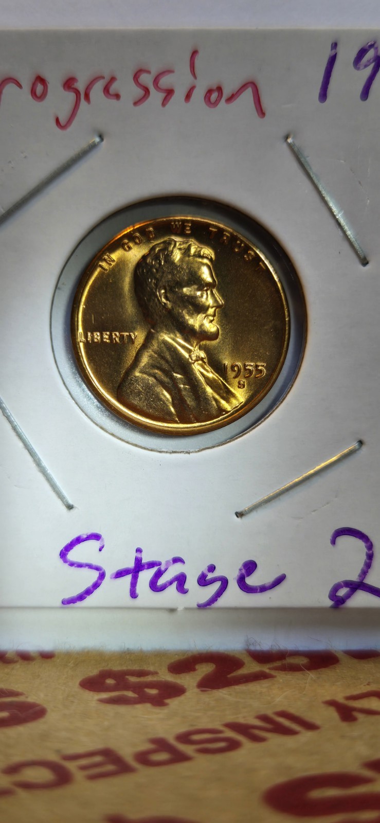1955 S Lincoln Cent Strike Through Progression Set!!! Also, S/S Mint Errors! BU