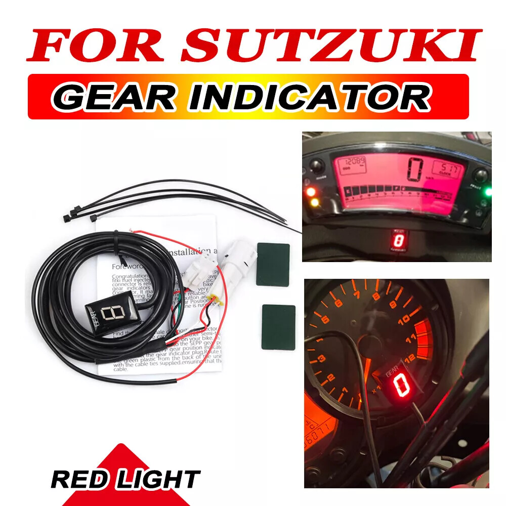 Motorcycle Gear Indicator Red Display for Suzuki GSX1300R Hayabusa 1999-2007