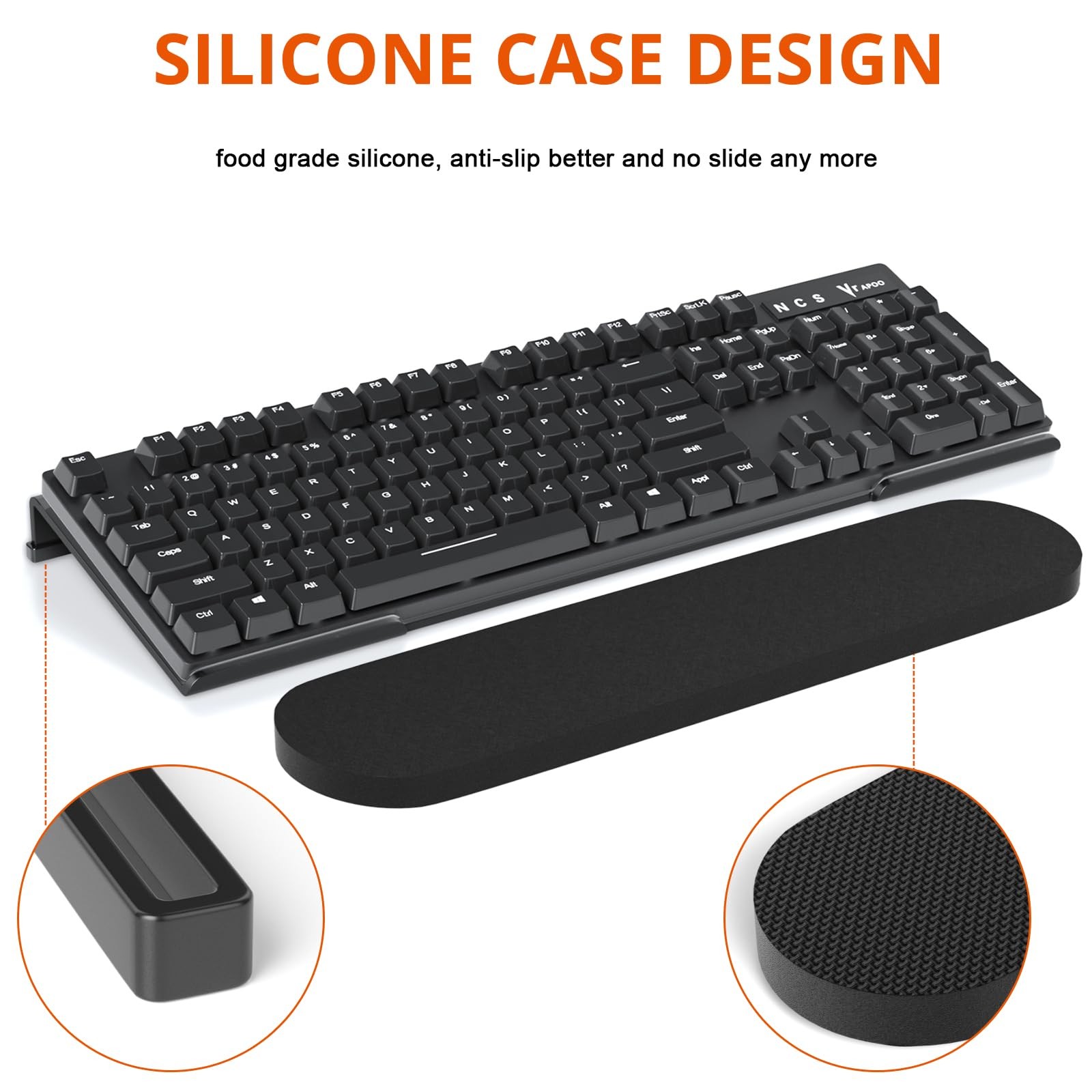 Ergonomic Computer Keyboard Stand Tilt PC Riser Acrylic Tray Holder Black