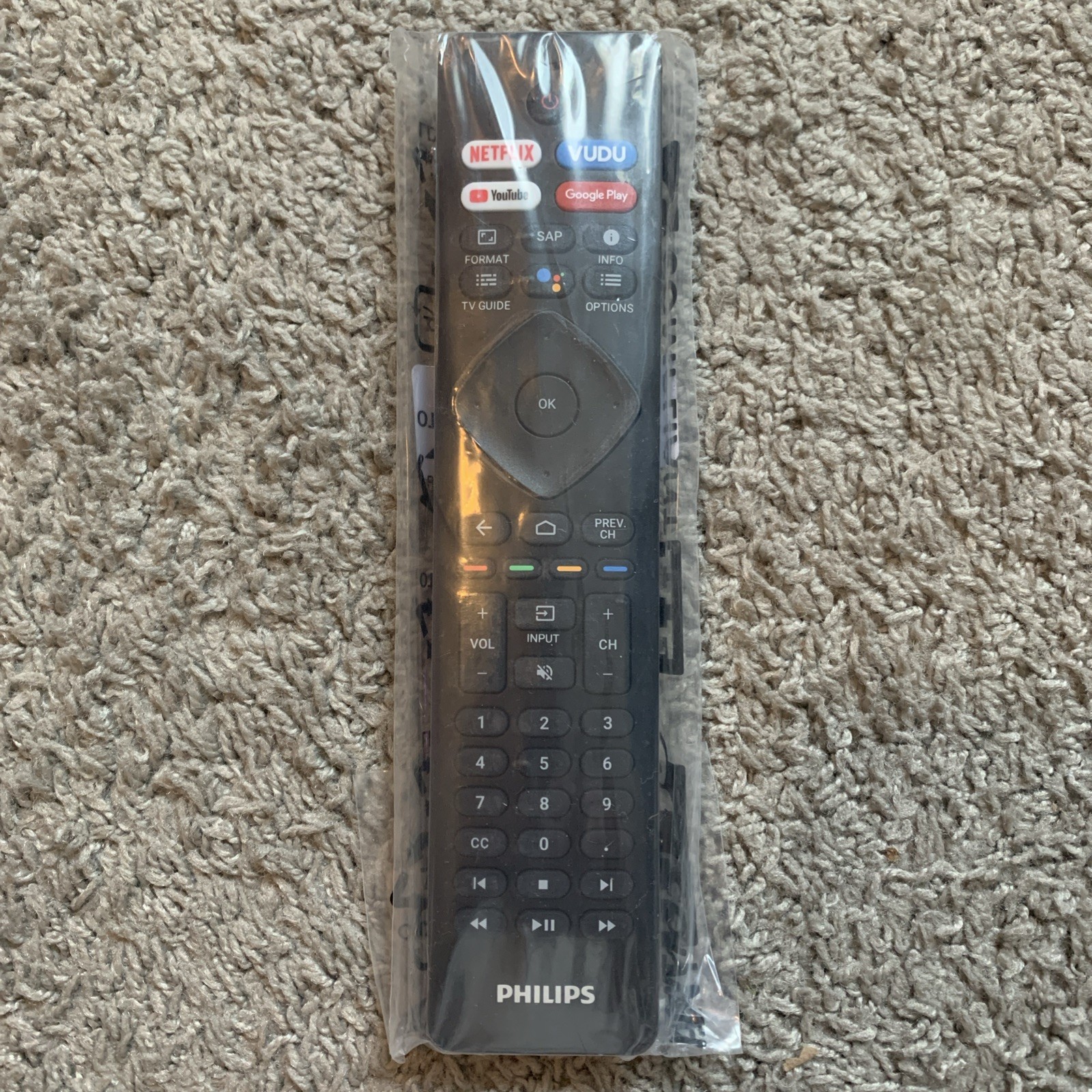 NEW Philips Android Smart TV Voice Remote RF-402A-V14 NETFLIX VUDU Genuine OEM