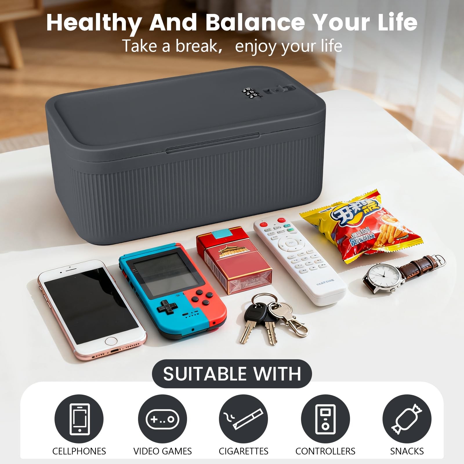 Secure Combination Lock Box for Medication Storage - New with Free Shipping