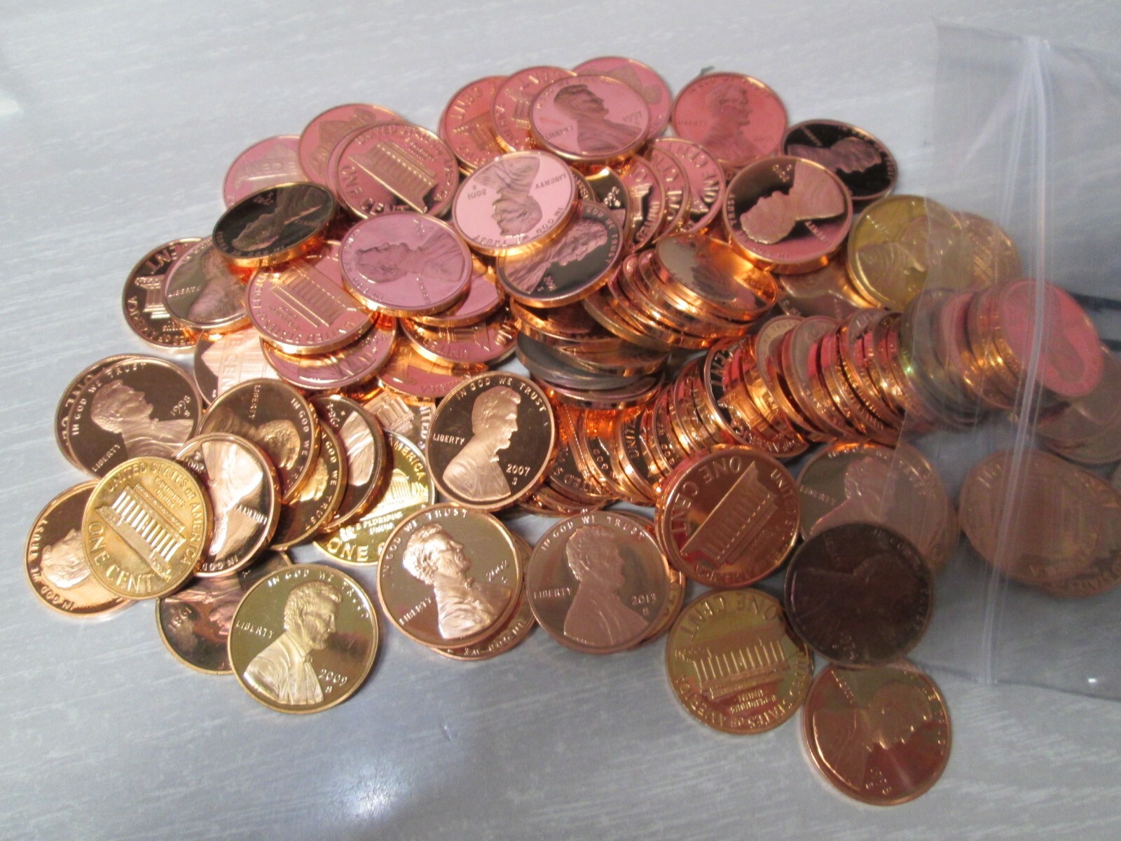 Lot of 100 US Lincoln Proof 1 Cent Pennies