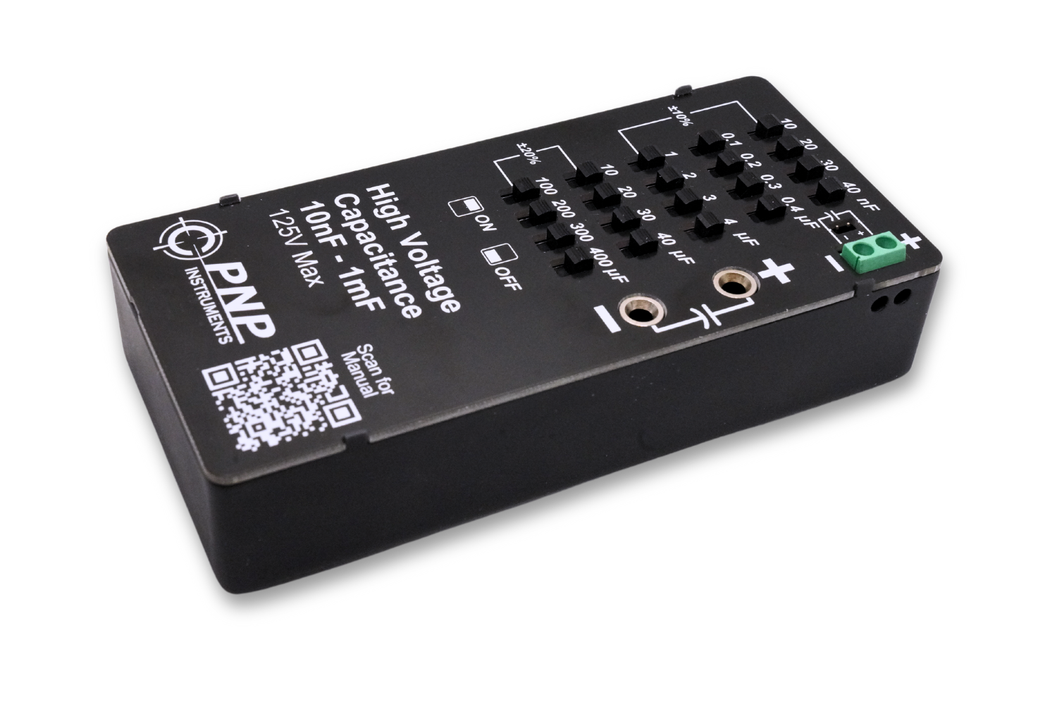5 Decade Capacitance Box 10nF – 1mF (125V)