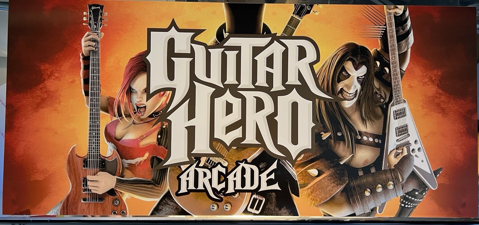 Guitar Hero Arcade Marquee 25" x 11.5"
