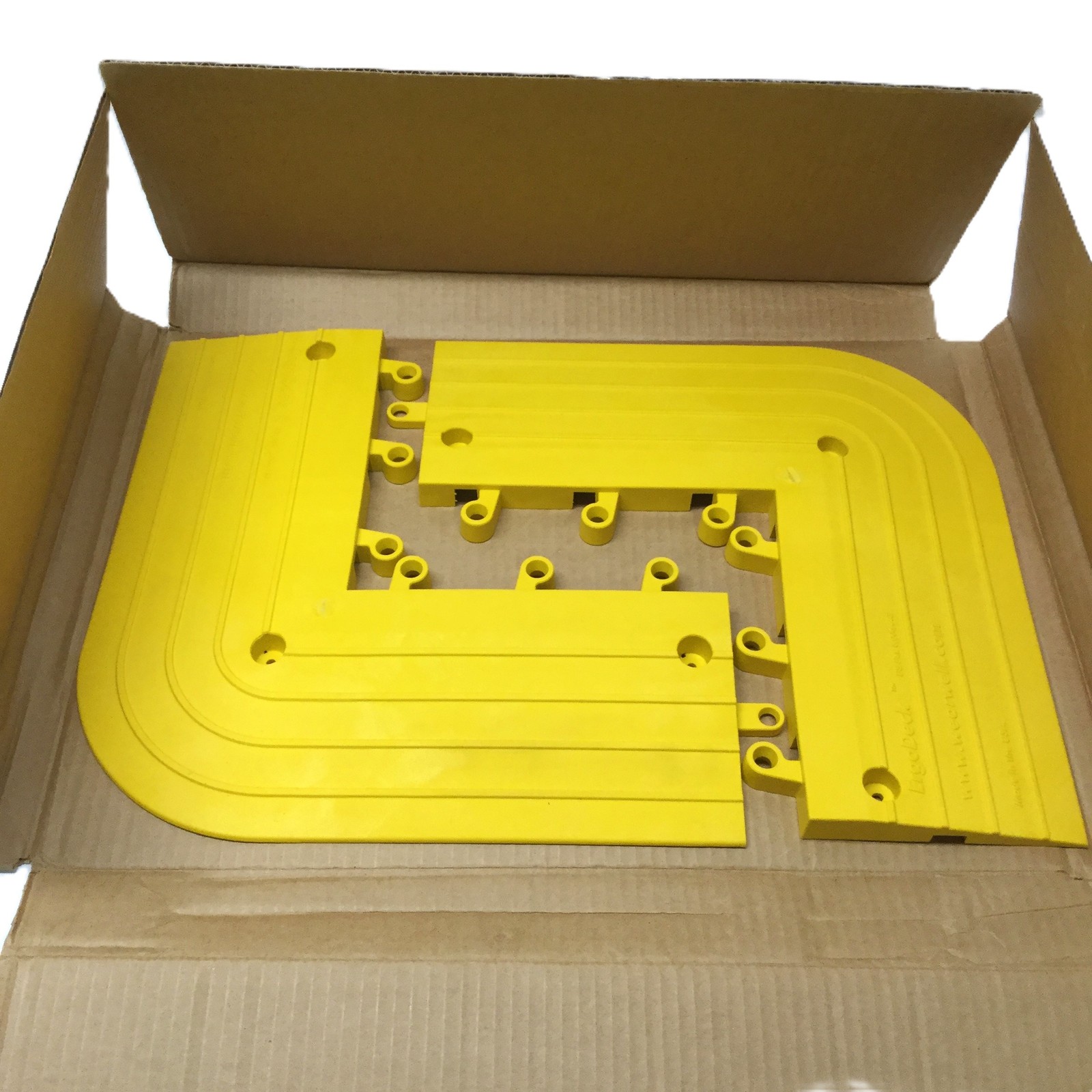 Lot of 2 Wearwell 560.78x6x15x15YL ErgoDeck Corner Ramp Edge, Yellow PVC