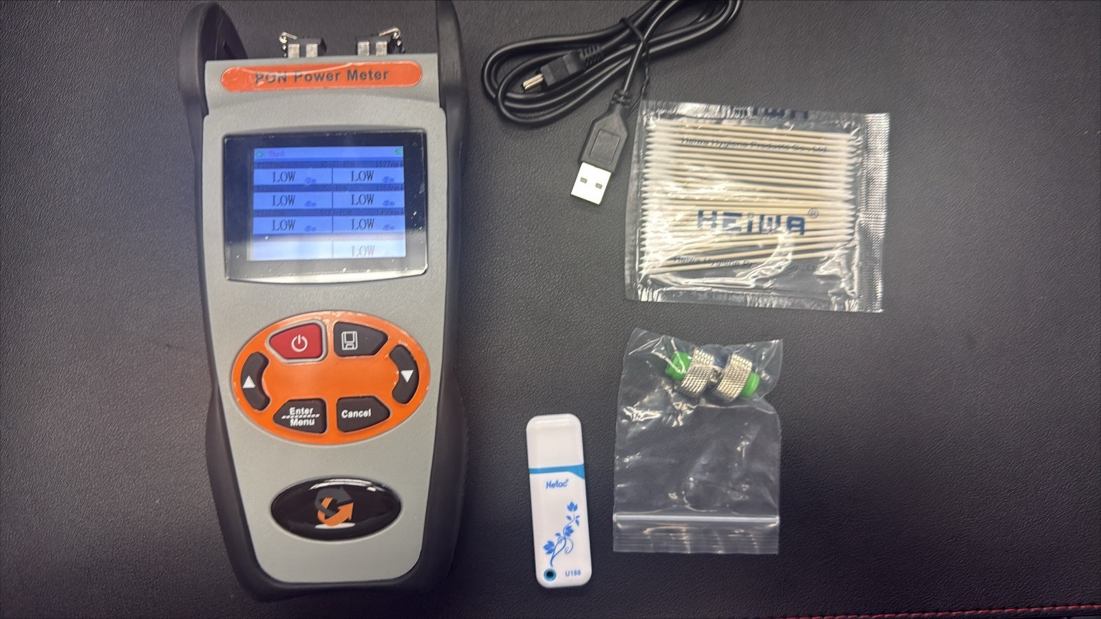 QBL-PON629 PON Fiber Optic Power Meter Tester Kit w/ Accessories | Used