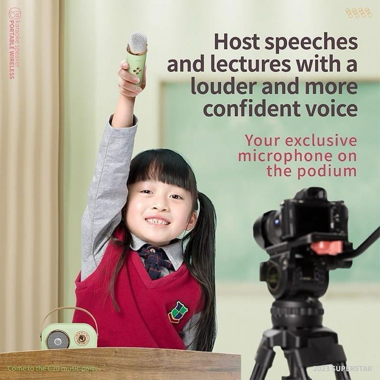 PRUNUS C20 Mini Karaoke Machine Portable Bluetooth Speaker