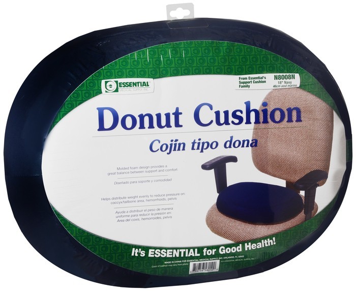 Donut Cushion 18in Navy Essential Molded