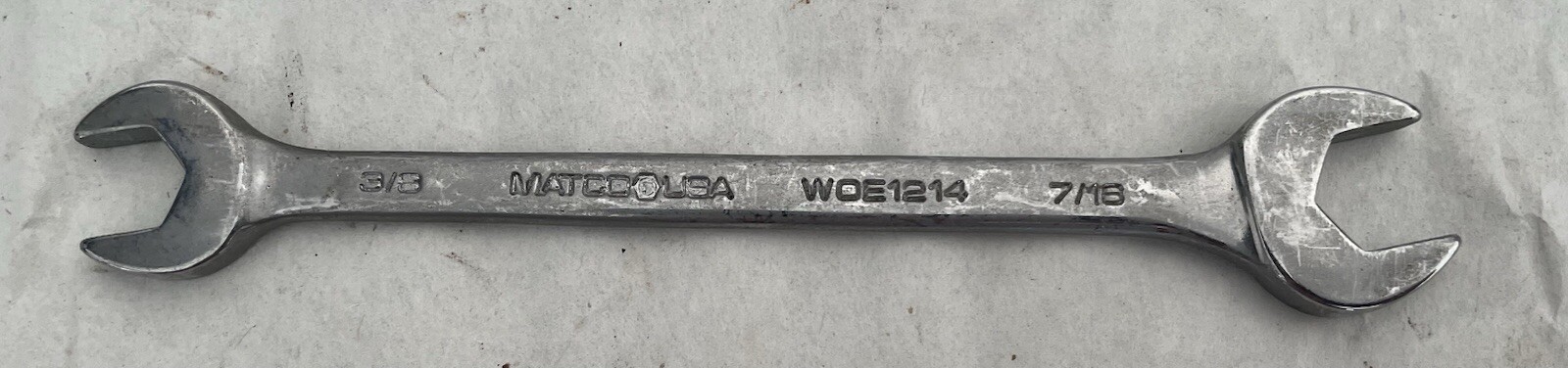 Matco Tools USA WOE1214 3/8” X 7/16” Double Open End Wrench USA