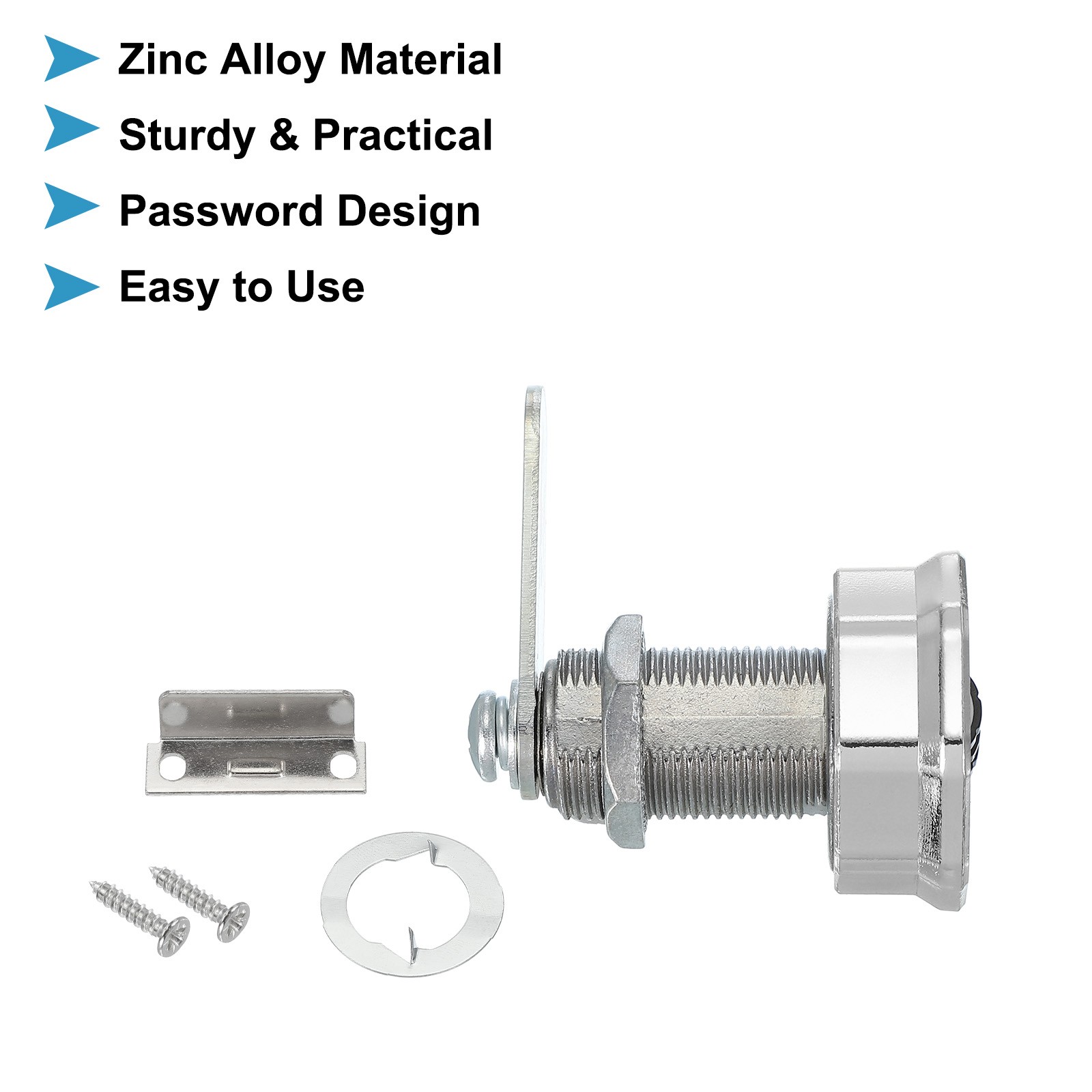 For 1-3/16" Furniture Cylinder Lock with Silver Combination Code