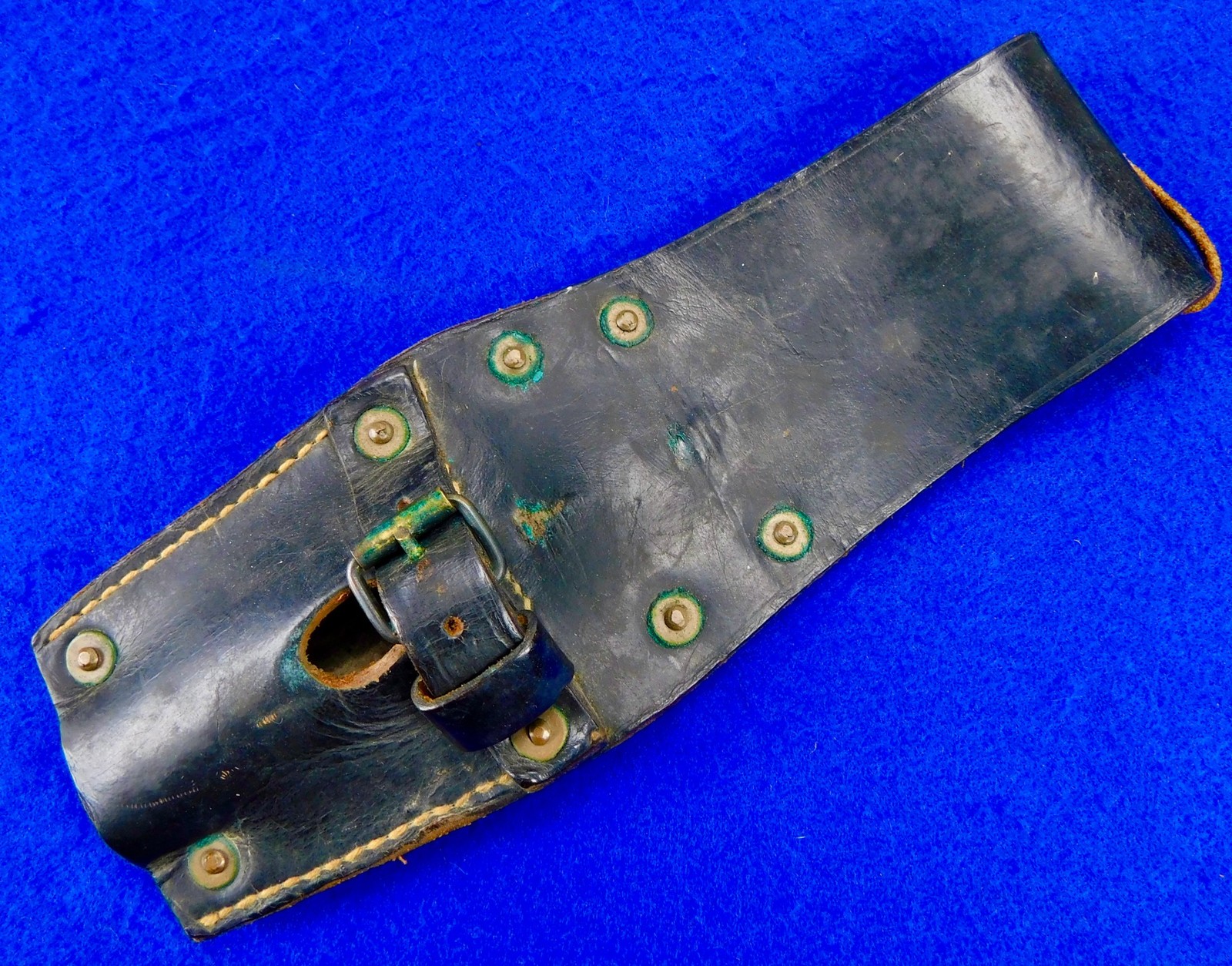 Vintage Aged Replica of US Civil War Bayonet Leather Frog
