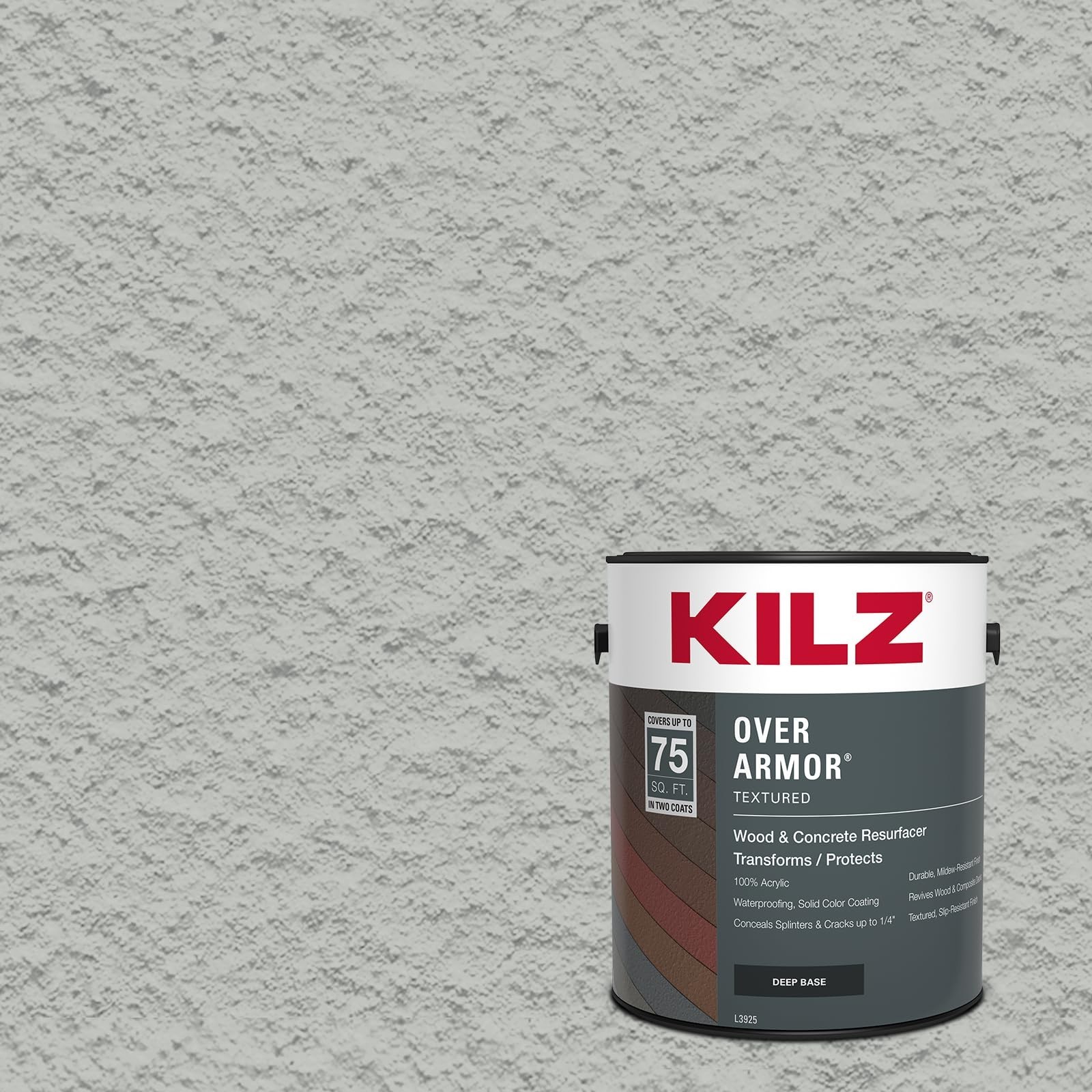 Textured Solid Coating Resurfacer for Wood, Composite & Concrete - Cape Cod Gray