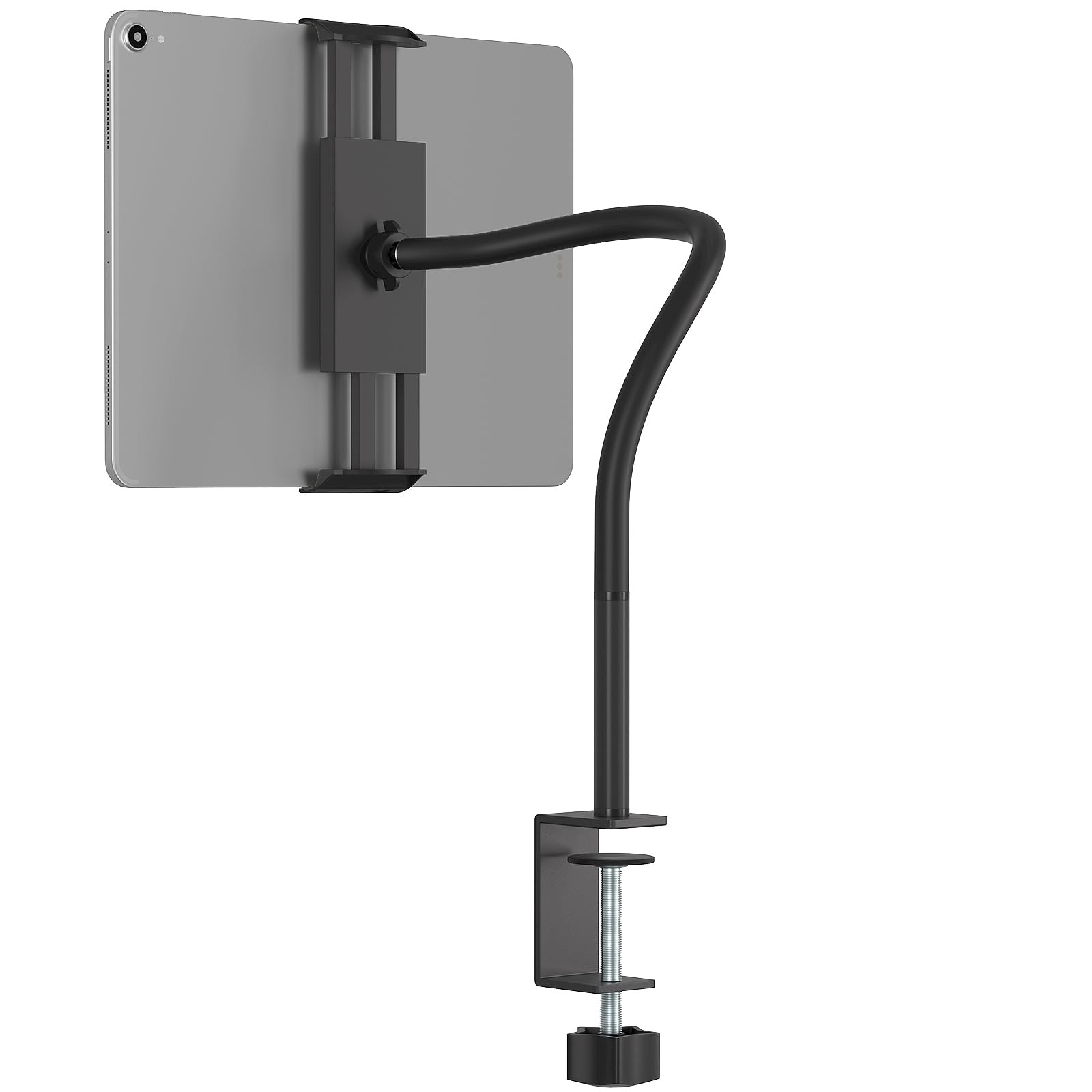 Gooseneck Stand Holder,iPad Clamp Mount for Desk,Table,Beside,Chair,Counterto...