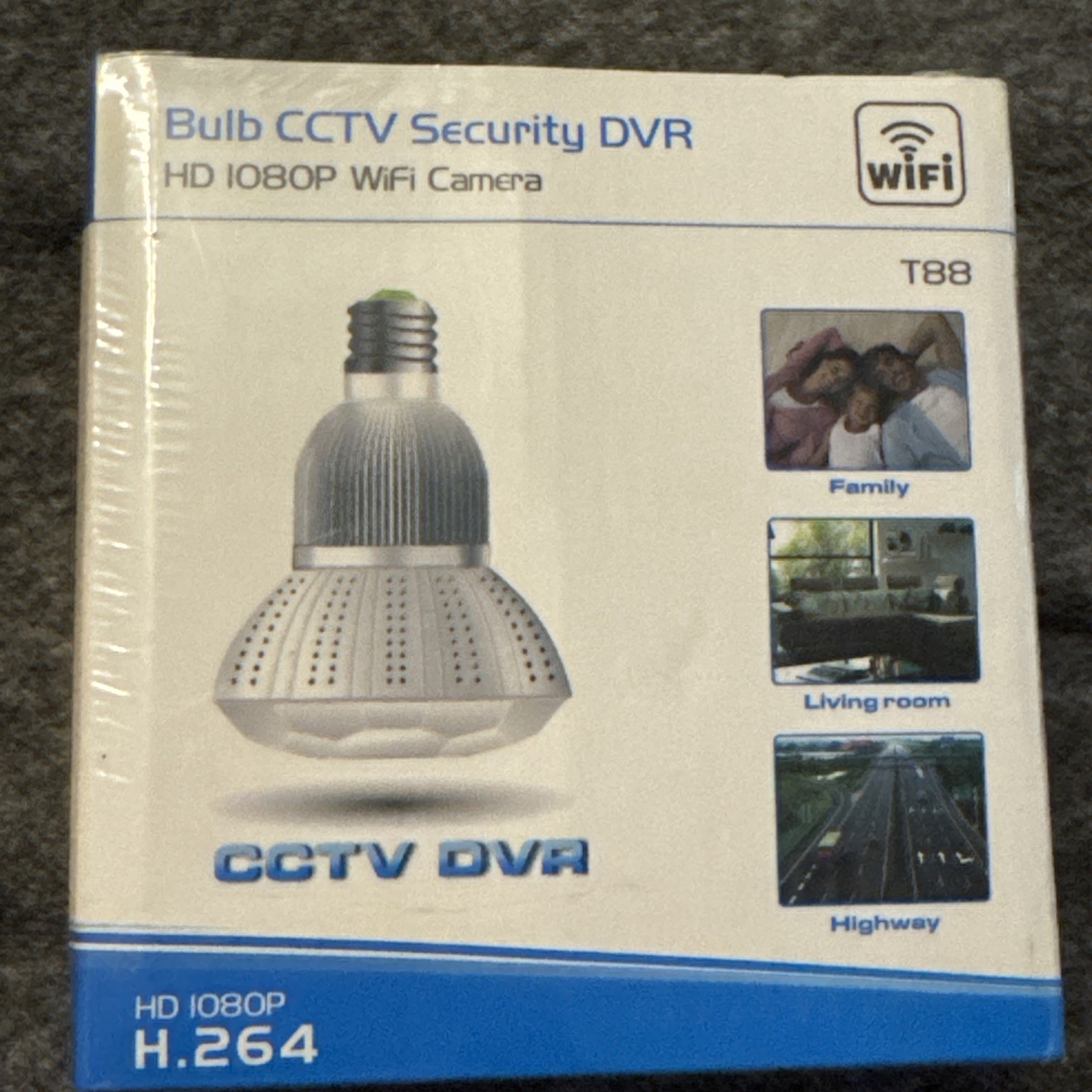BULB CCTV SECURITY DVR HD 1080P WIFI CAMERA