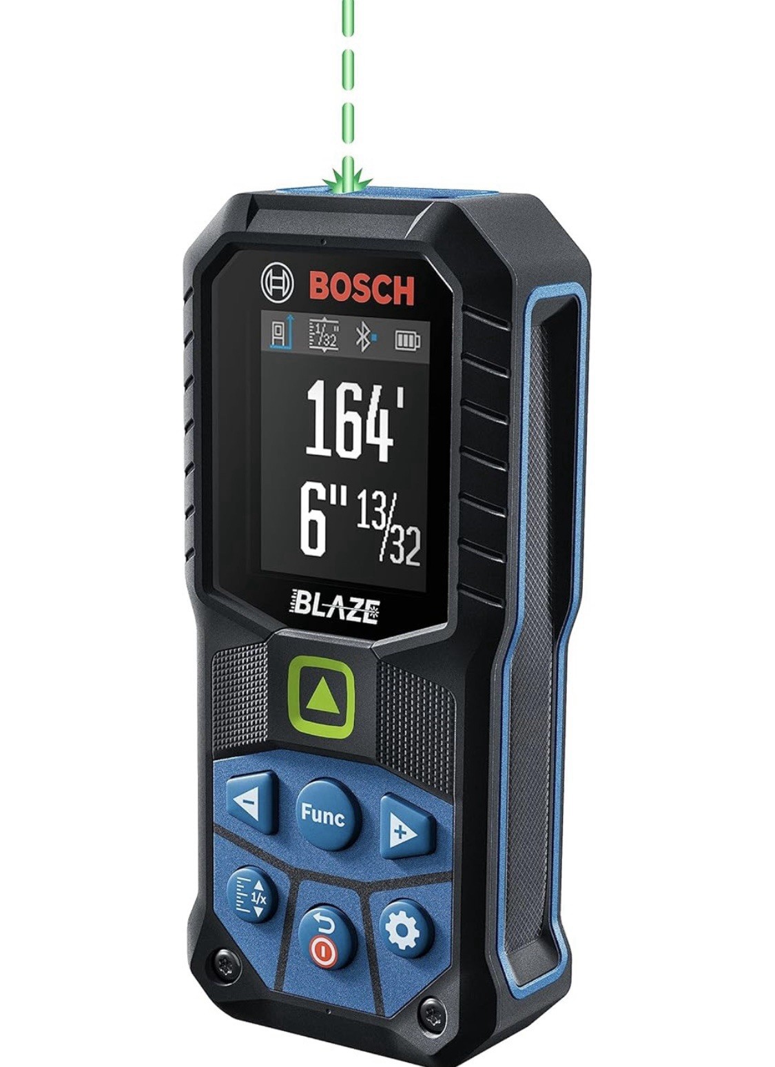 BLAZE 165 ft. Green Laser Distance Tape Measuring Tool, Bluetooth Plus 3.7V Lith