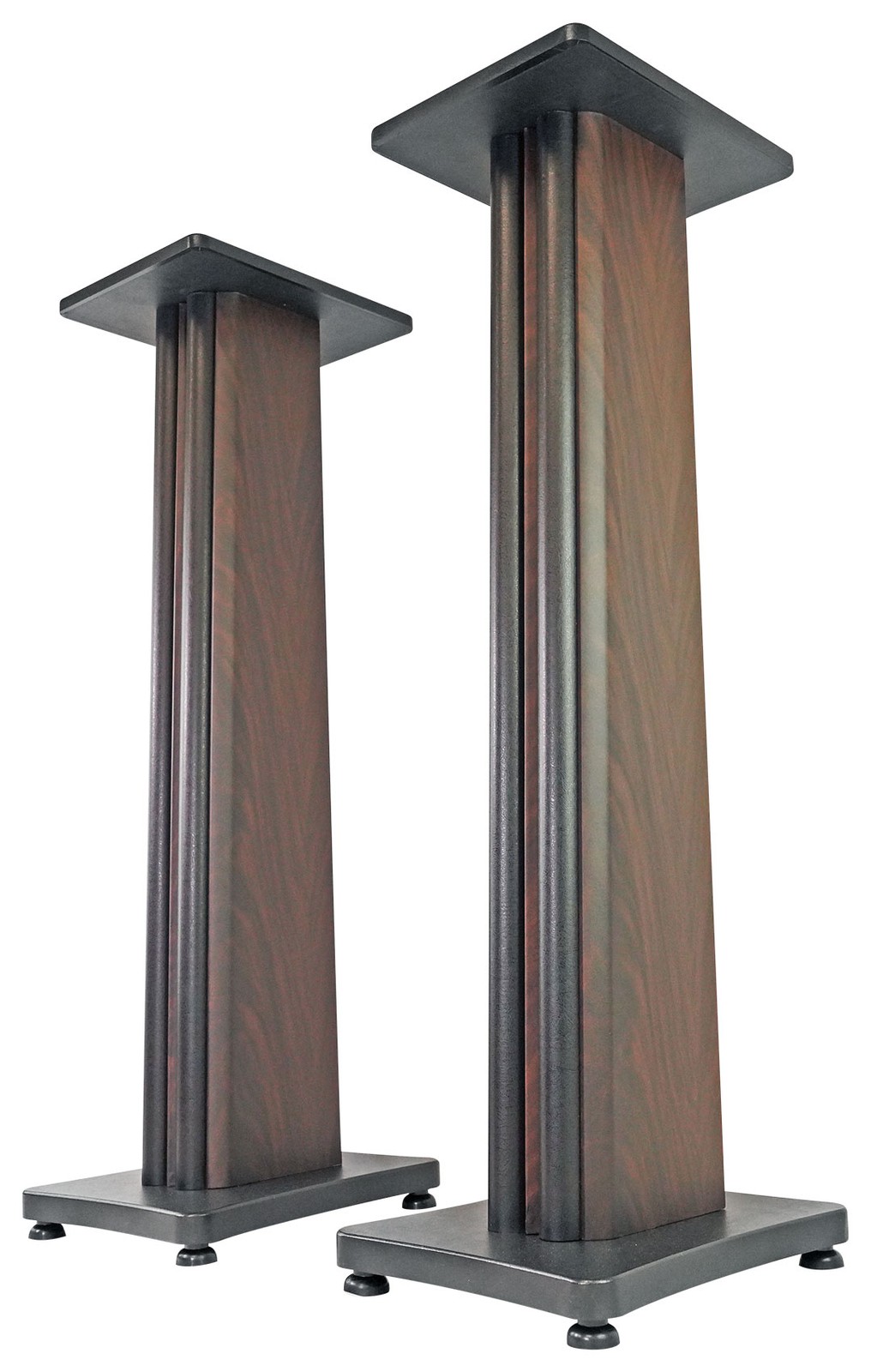 (2) Rockville SS36D Dark Wood Grain 36" Speaker Stands Fits Edifier R1280DBsbr