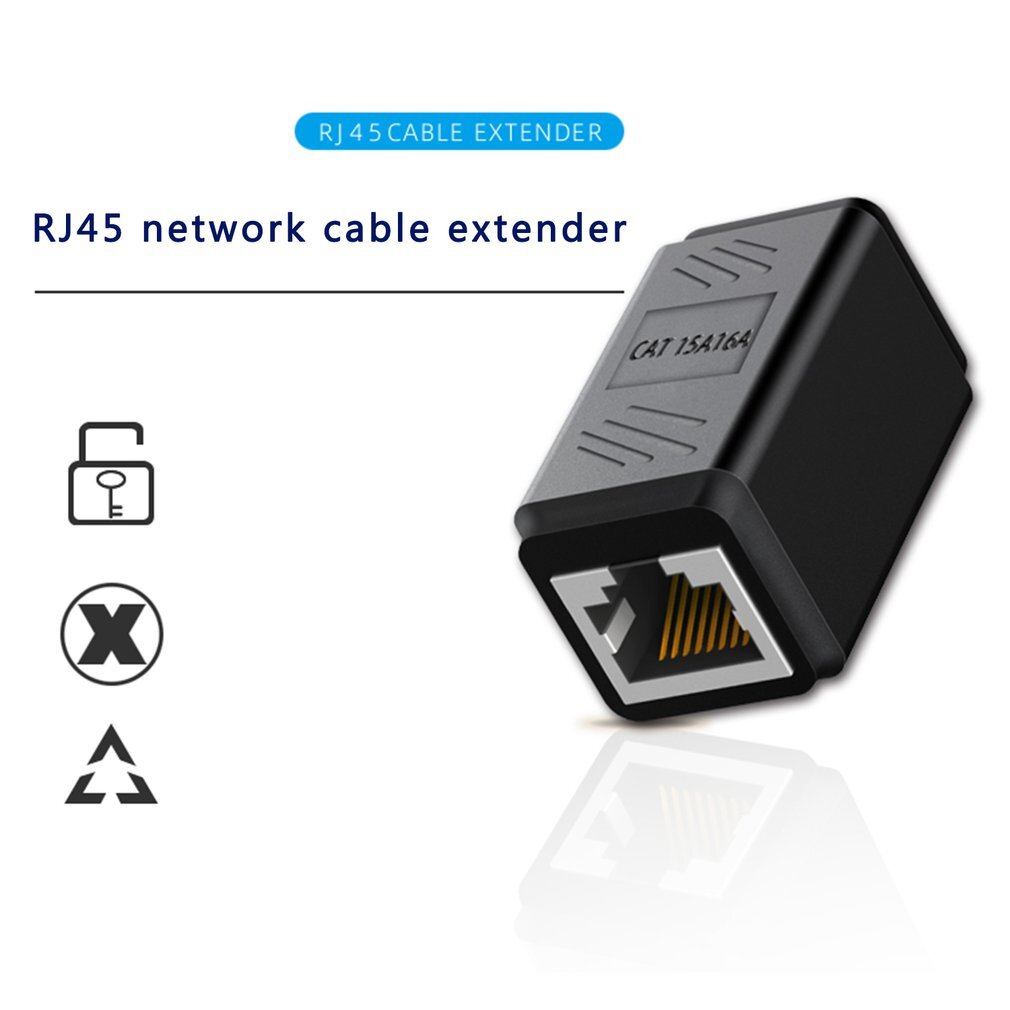1-5PACK RJ45 Inline Coupler Cat6/Cat5e Ethernet Network Cable Extender Connector