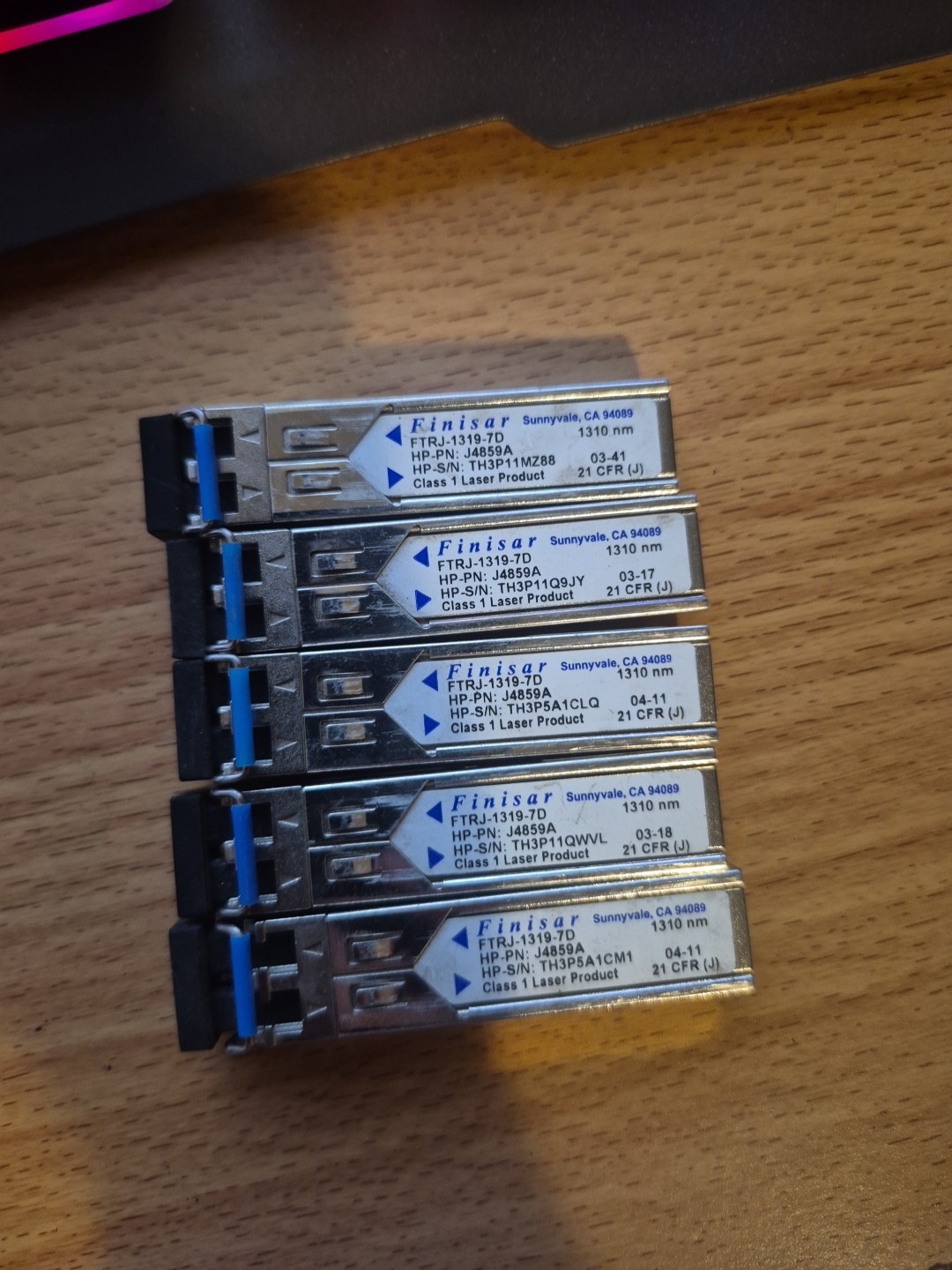 Lot of 5 J4859A Finisar FTRJ-1319-7D