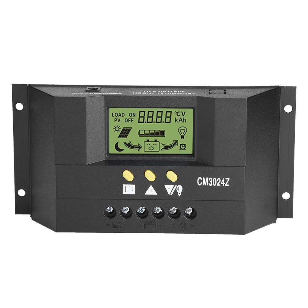 PWM Intelligent Solar Panel Controller Regulator LCD Display 12V 24V