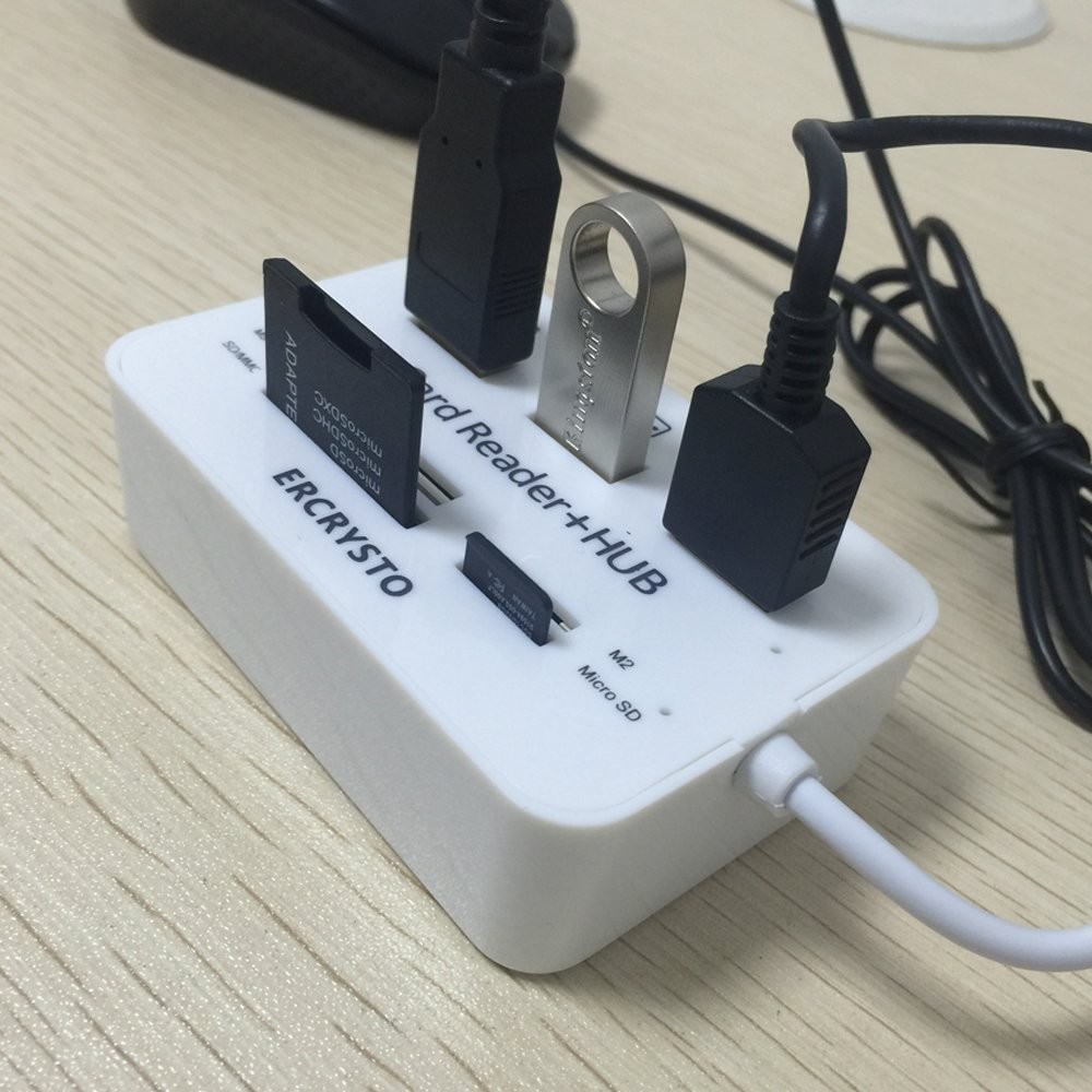 Card Reader And 3 Ports Usb Hub High Speed External Memory Card Reader ms Micro