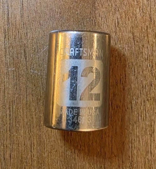 Craftsman 12mm Socket 12 Point 3/8" Drive 34643 Easy Read