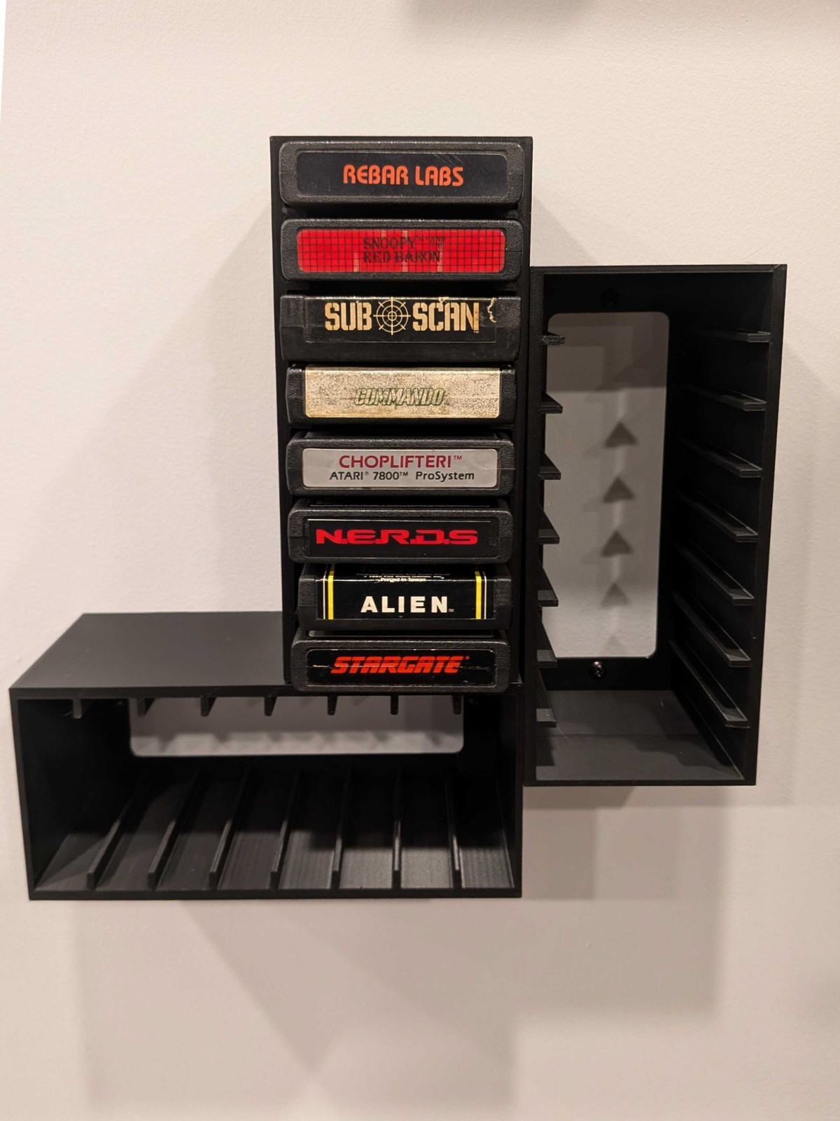 Atari 2600 Video Game Cartridge Wall Mount / Organizer / Display