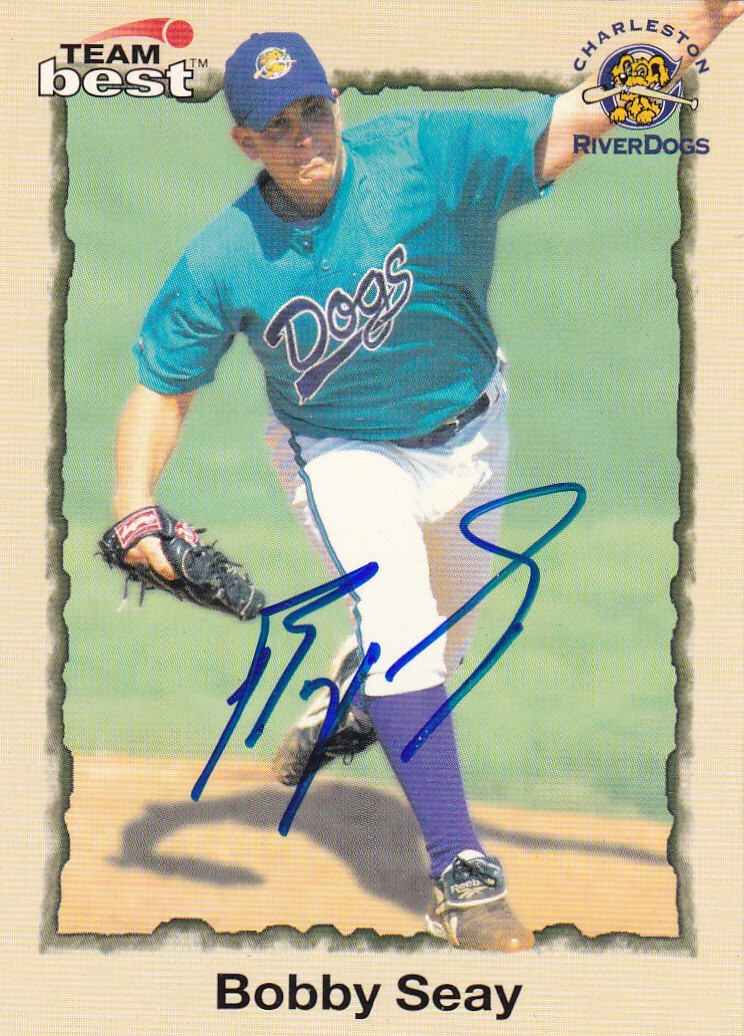 BOBBY SEAY CHARLESTON RIVERDOGS SIGNED 1998 CARD TAMPA BAY RAYS TIGERS ROCKIES