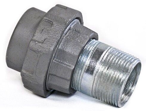 Appleton UNY150NR-A, 1-1/2", Aluminum, Male/Female, Rigid Conduit Union, 1pc